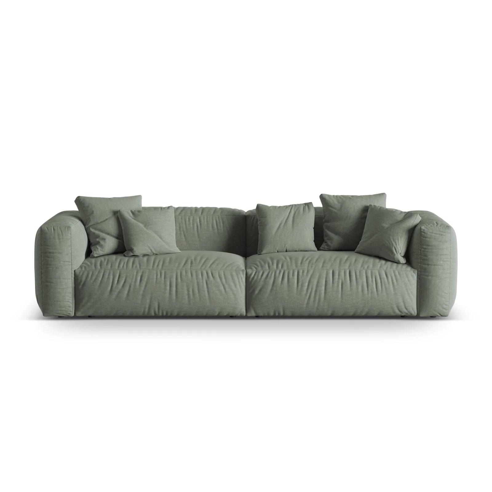 Martina 4-Sitzer Sofa, Sitztiefe 76 cm, aus Samt, Cord, Boucle oder Strukturstoff, 320x106 cm - Image 36
