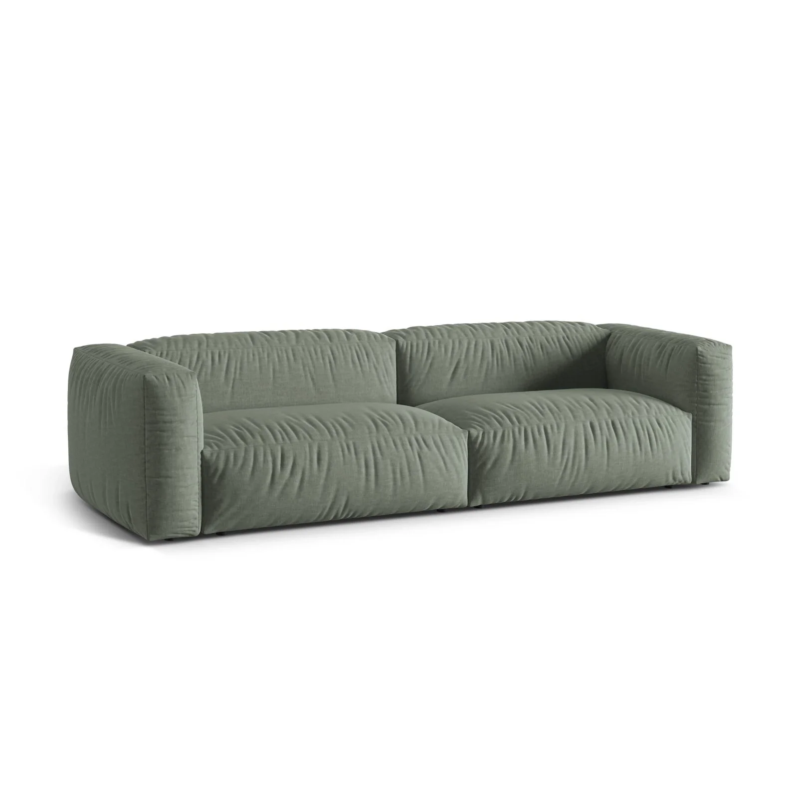 Martina 4-Sitzer Sofa, Sitztiefe 76 cm, aus Samt, Cord, Boucle oder Strukturstoff, 320x106 cm - Image 38