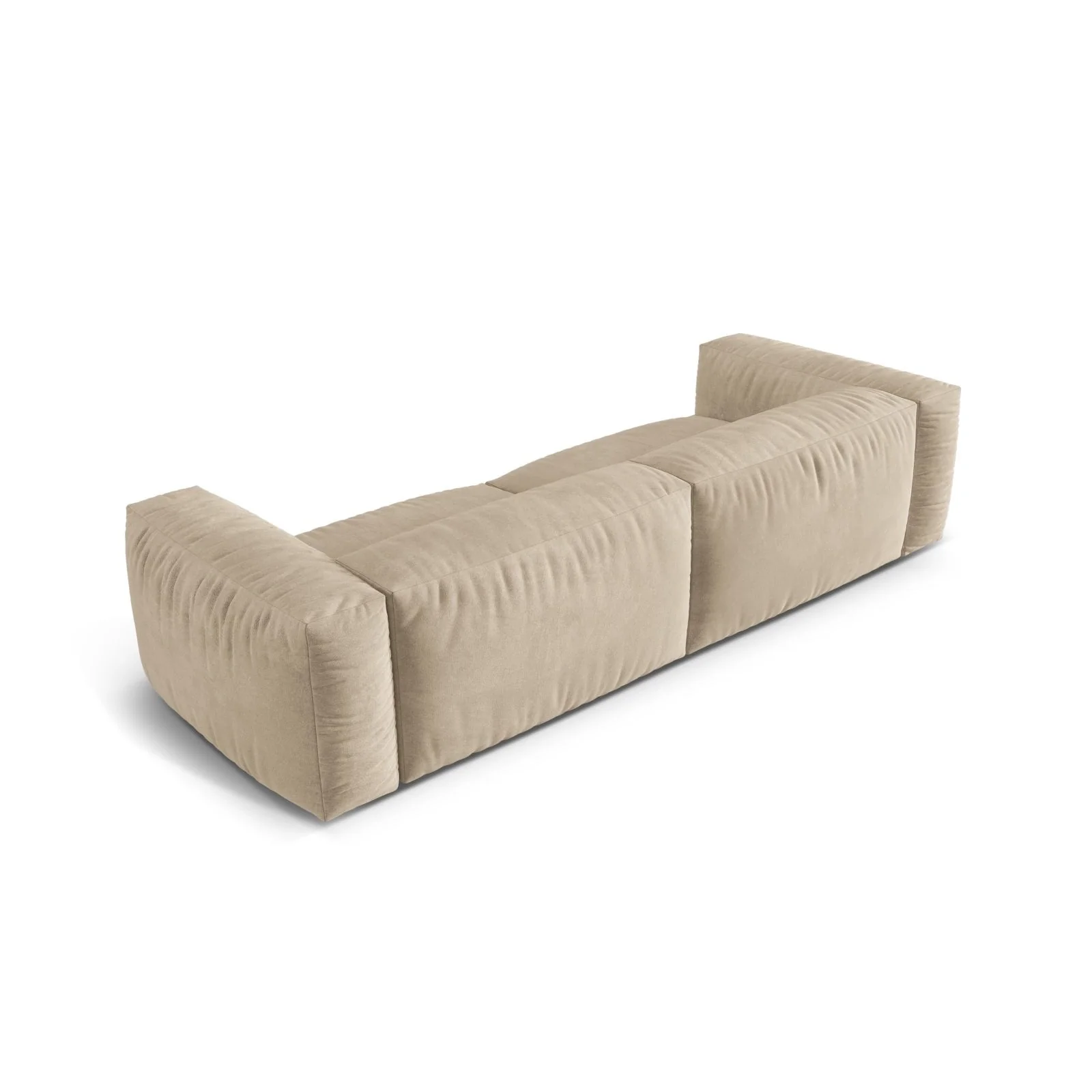 Martina 4-Sitzer Sofa, Sitztiefe 76 cm, aus Samt, Cord, Boucle oder Strukturstoff, 320x106 cm - Image 4