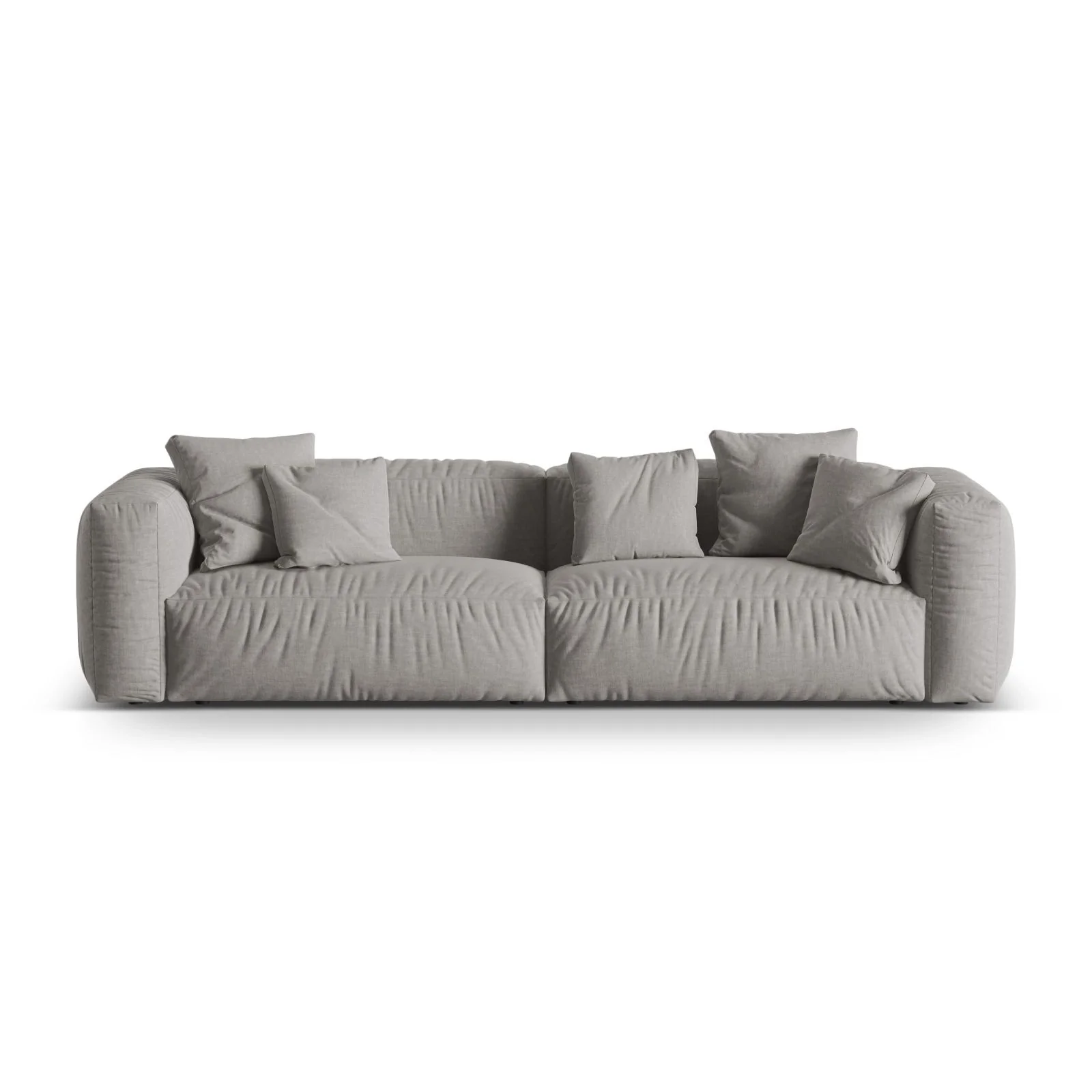 Martina 4-Sitzer Sofa, Sitztiefe 76 cm, aus Samt, Cord, Boucle oder Strukturstoff, 320x106 cm - Image 51
