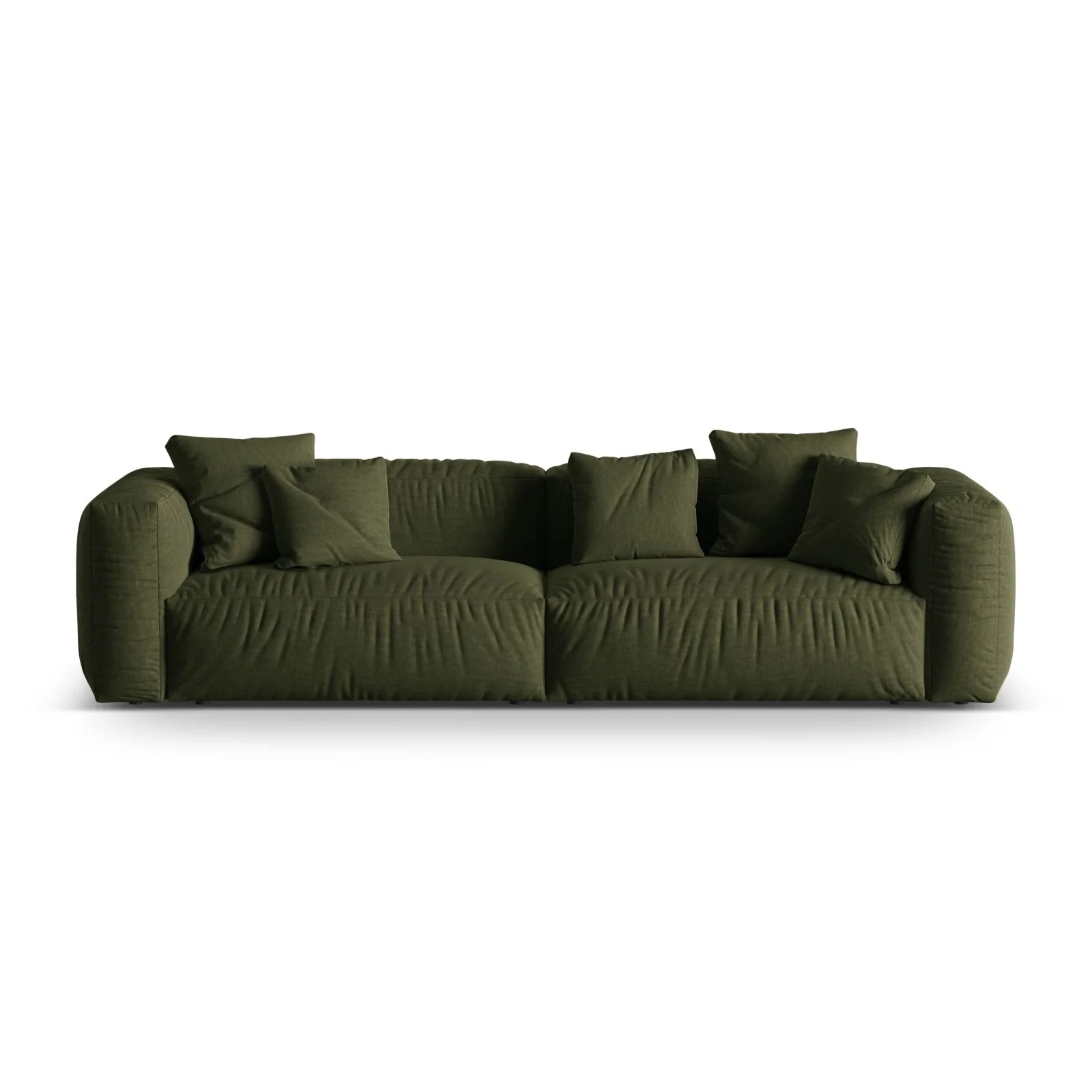 Martina 4-Sitzer Sofa, Sitztiefe 76 cm, aus Samt, Cord, Boucle oder Strukturstoff, 320x106 cm - Image 56