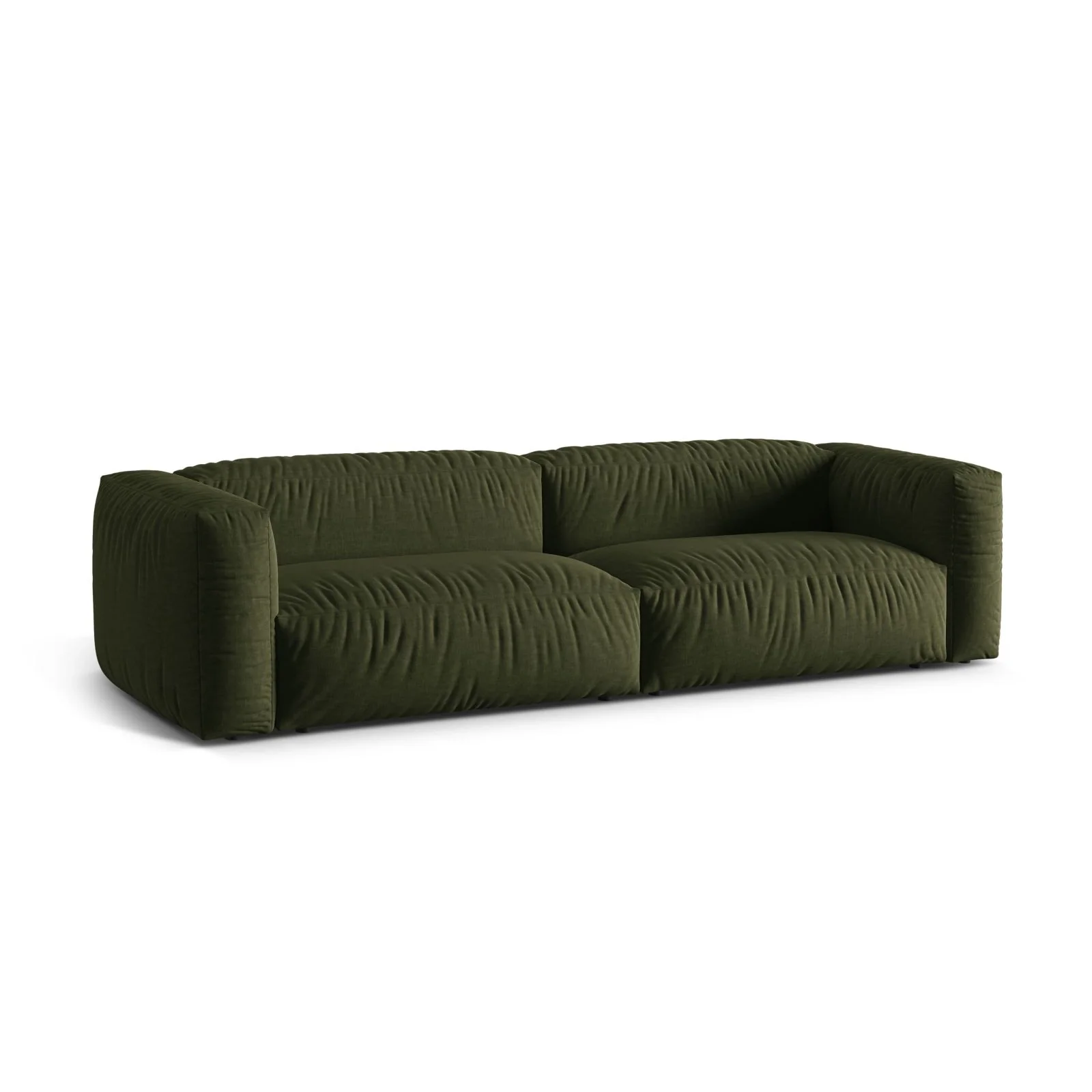 Martina 4-Sitzer Sofa, Sitztiefe 76 cm, aus Samt, Cord, Boucle oder Strukturstoff, 320x106 cm - Image 58