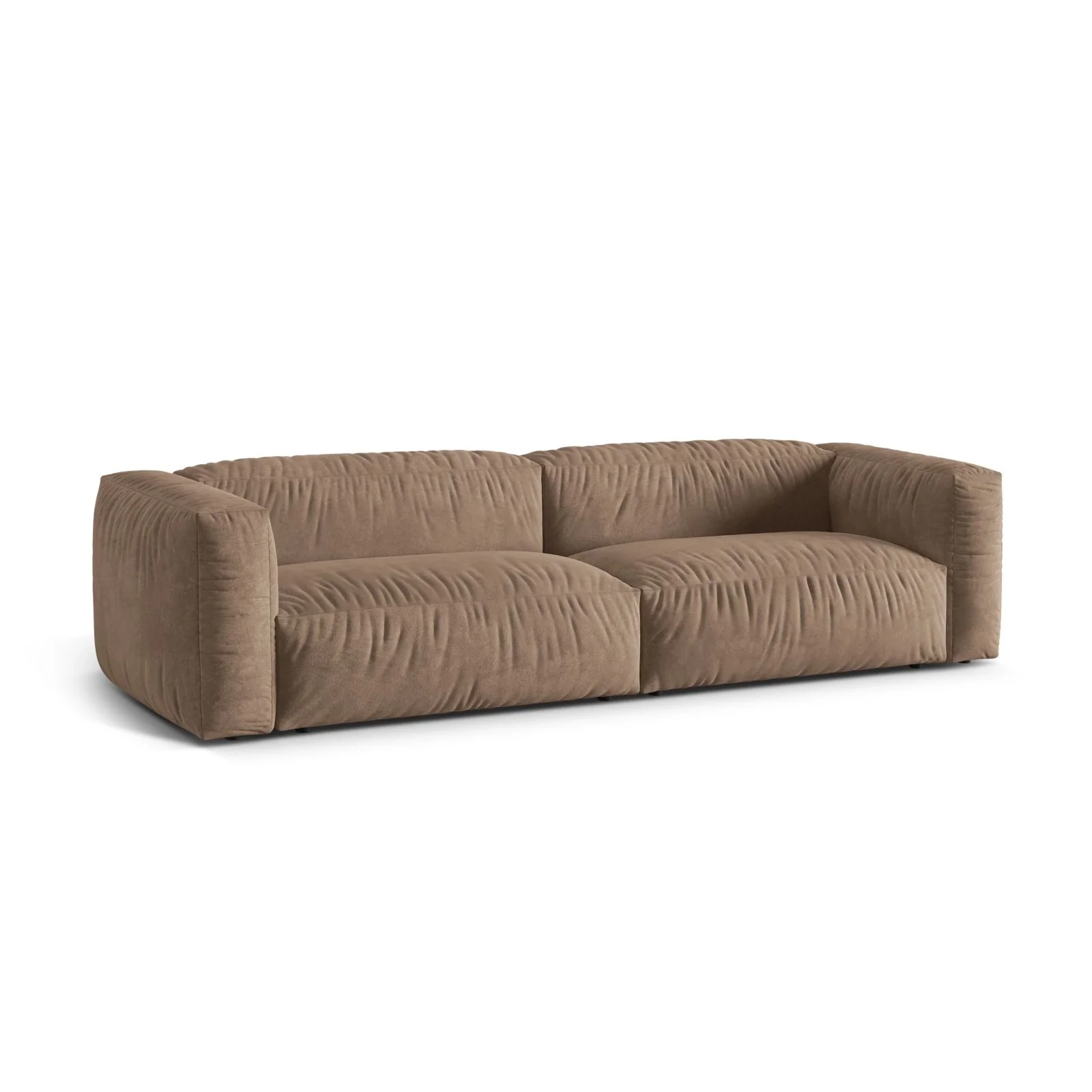 Martina 4-Sitzer Sofa, Sitztiefe 76 cm, aus Samt, Cord, Boucle oder Strukturstoff, 320x106 cm - Image 8