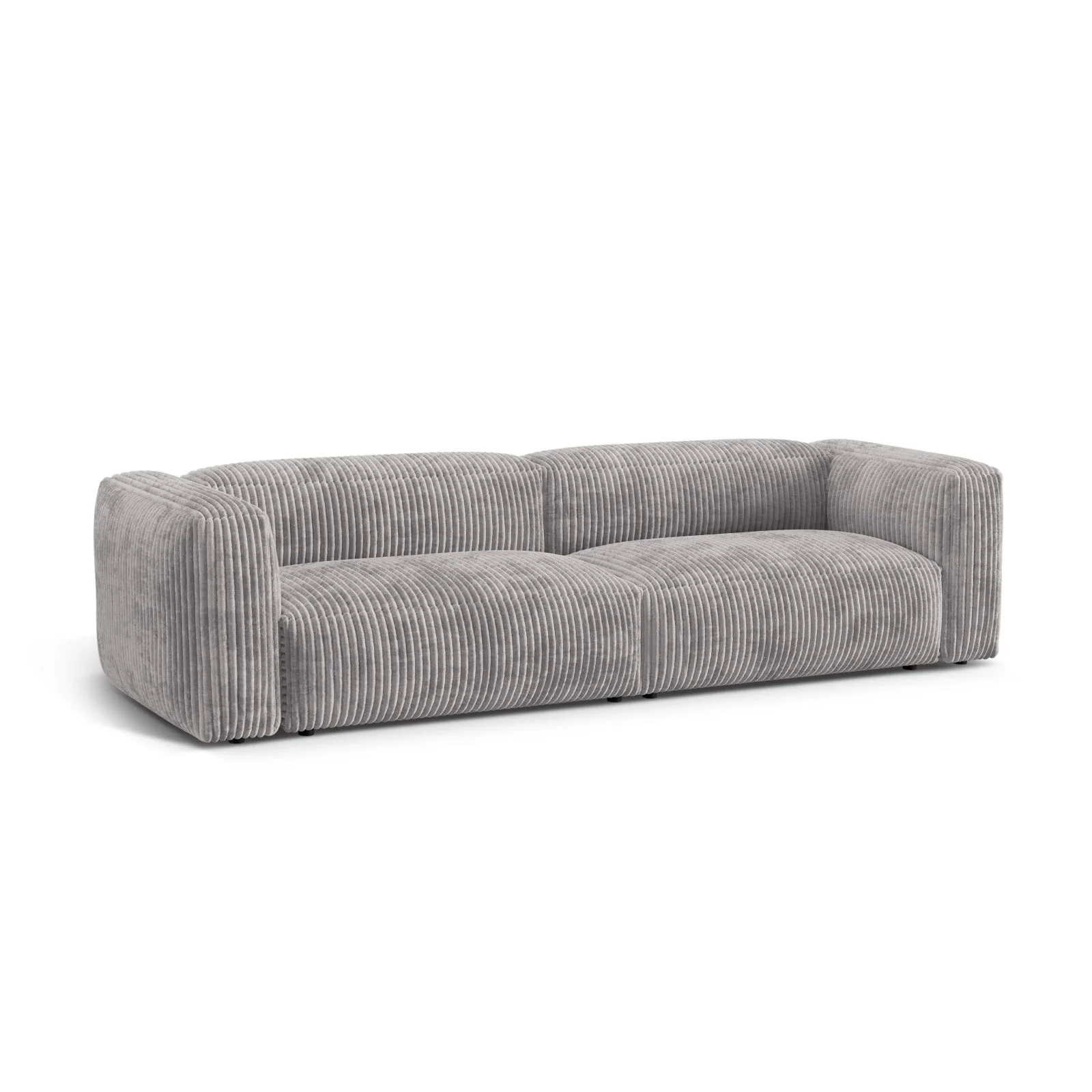 Martina 4-Sitzer Sofa, Sitztiefe 76 cm, aus Samt, Cord, Boucle oder Strukturstoff, 320x106 cm - Image 83