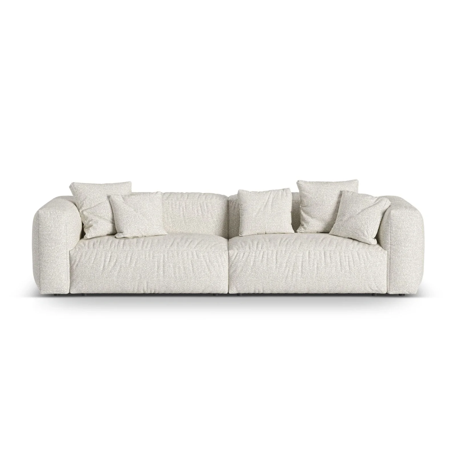 Martina 4-Sitzer Sofa, Sitztiefe 76 cm, aus Samt, Cord, Boucle oder Strukturstoff, 320x106 cm - Image 91