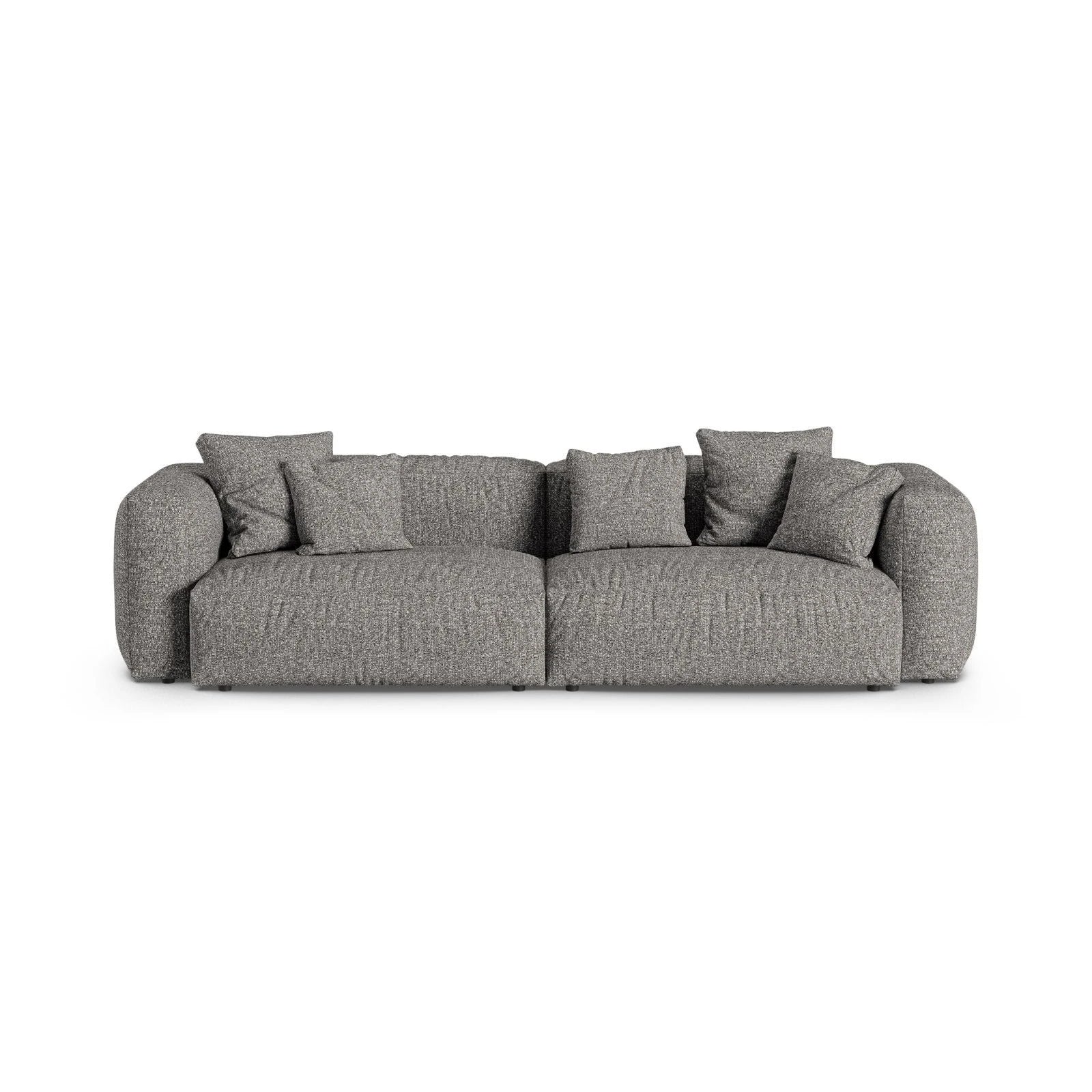 Martina 4-Sitzer Sofa, Sitztiefe 90 cm, aus Samt, Cord, Boucle oder Strukturstoff, 320x120 cm - Image 106