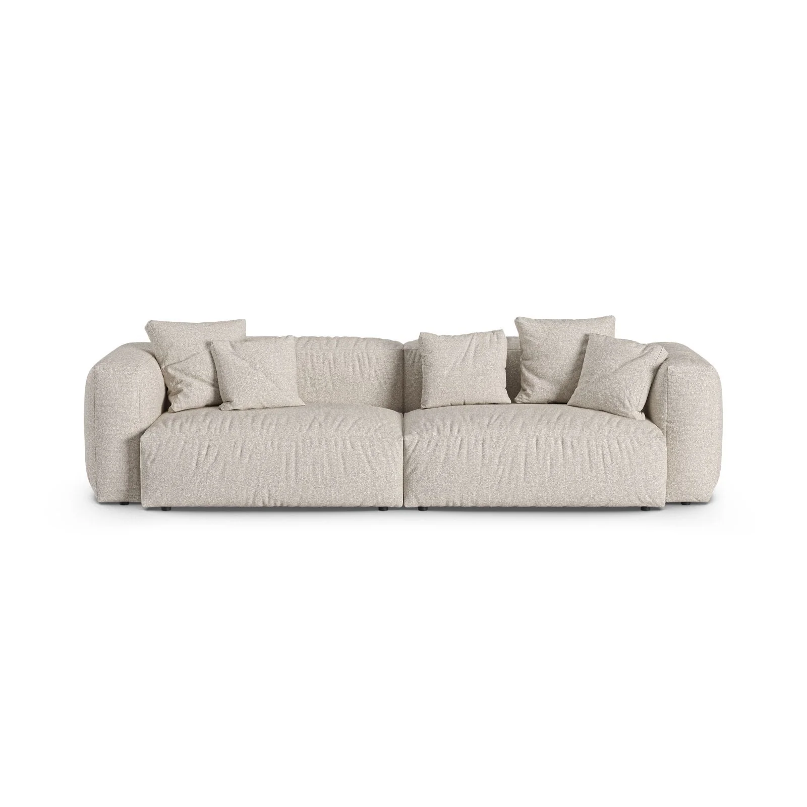 Martina 4-Sitzer Sofa, Sitztiefe 90 cm, aus Samt, Cord, Boucle oder Strukturstoff, 320x120 cm - Image 111