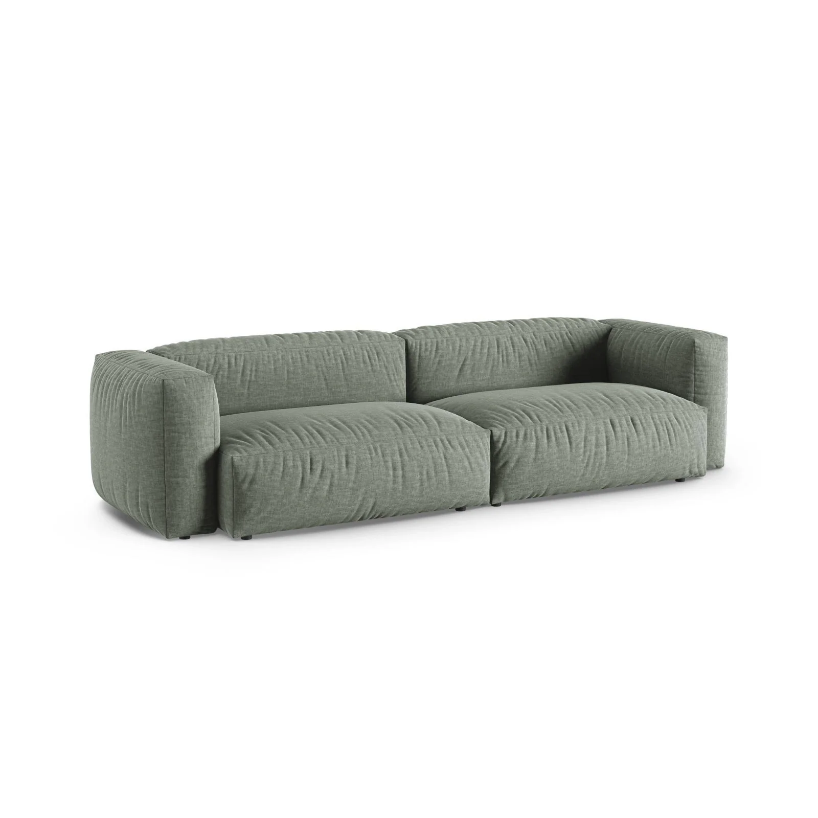 Martina 4-Sitzer Sofa, Sitztiefe 90 cm, aus Samt, Cord, Boucle oder Strukturstoff, 320x120 cm - Image 38