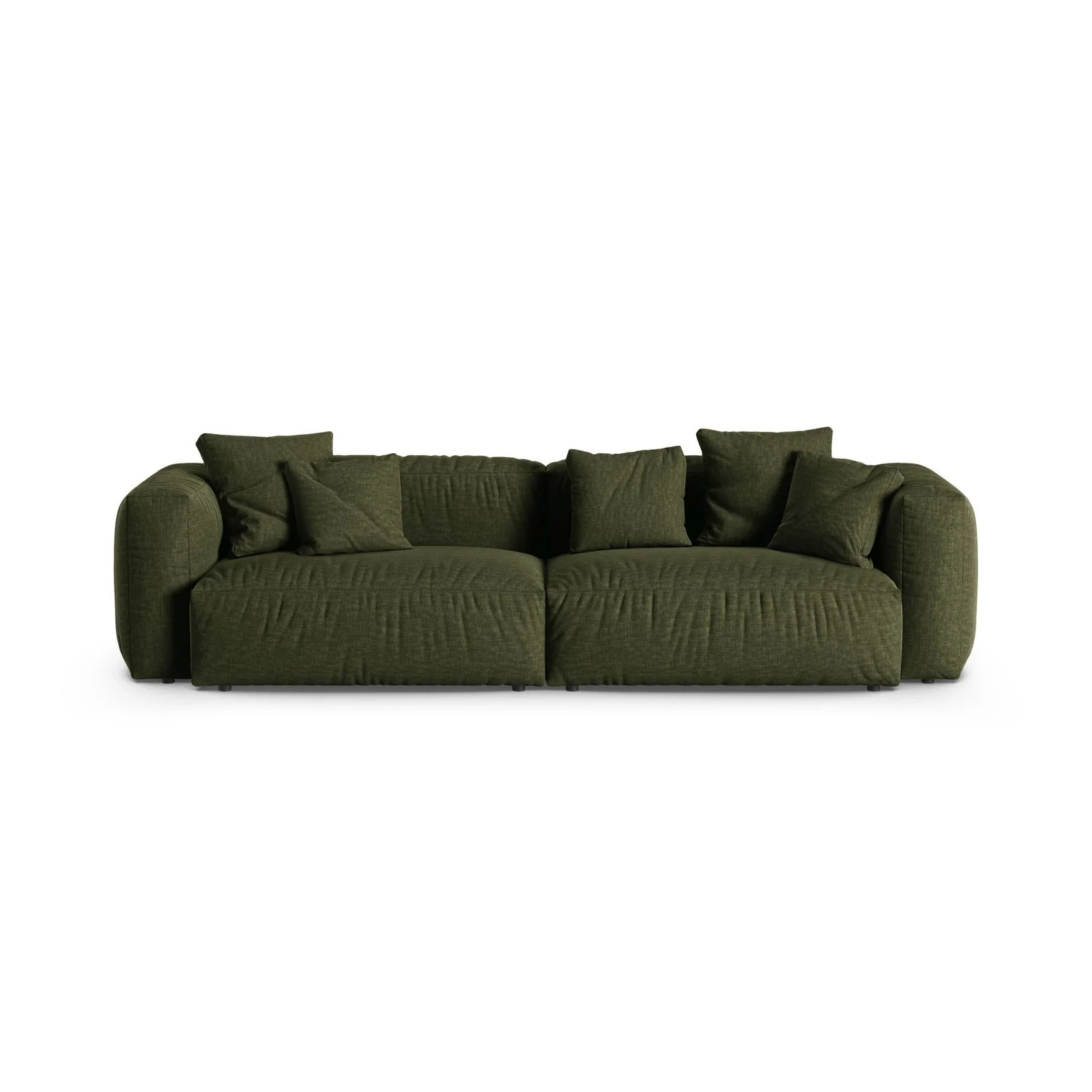 Martina 4-Sitzer Sofa, Sitztiefe 90 cm, aus Samt, Cord, Boucle oder Strukturstoff, 320x120 cm - Image 56