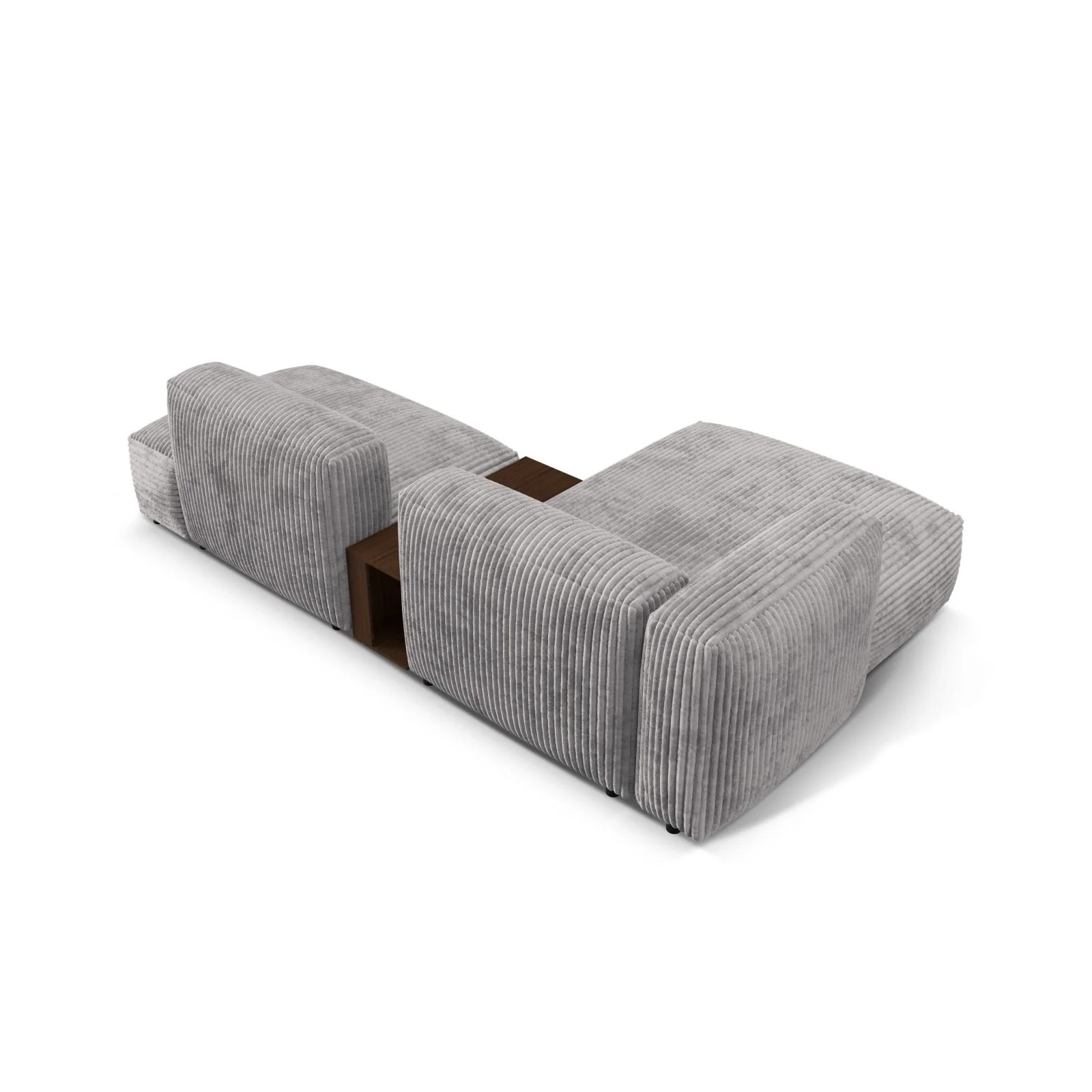 Martina modulares Ecksofa, Linke Seite, aus Samt, Cord oder Strukturstoff, 285x176 cm - Image 100