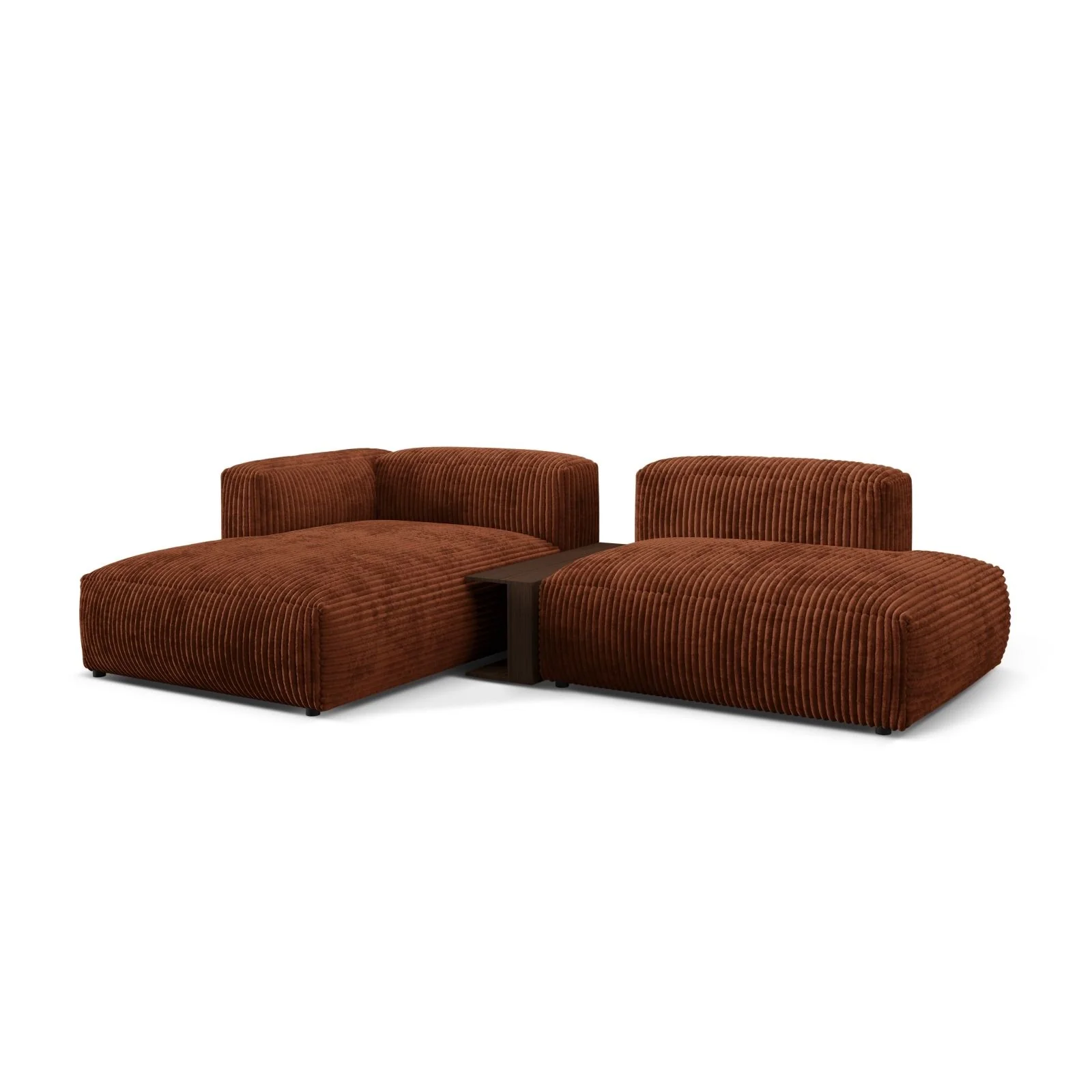 Martina modulares Ecksofa, Linke Seite, aus Samt, Cord oder Strukturstoff, 285x176 cm - Image 104