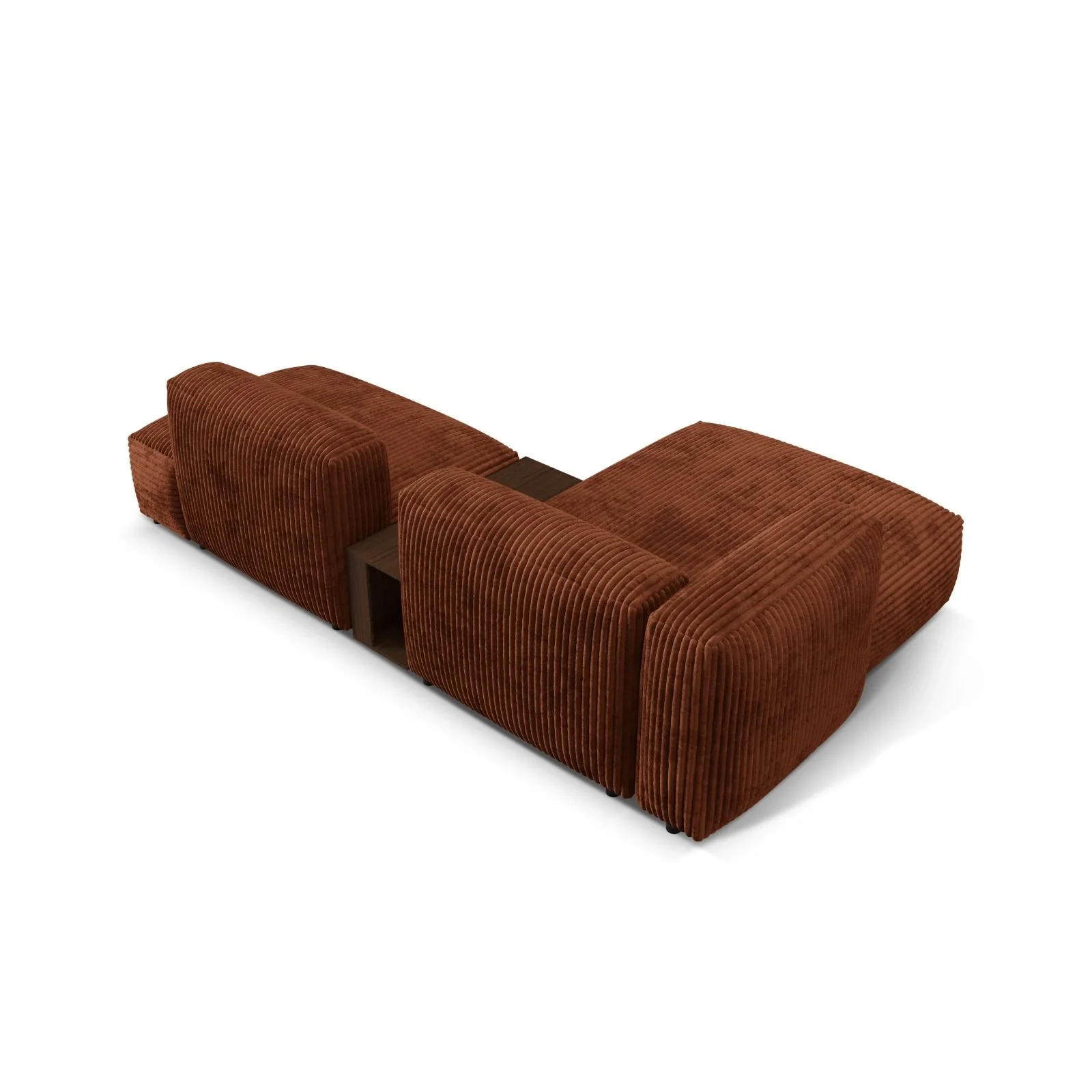 Martina modulares Ecksofa, Linke Seite, aus Samt, Cord oder Strukturstoff, 285x176 cm - Image 106