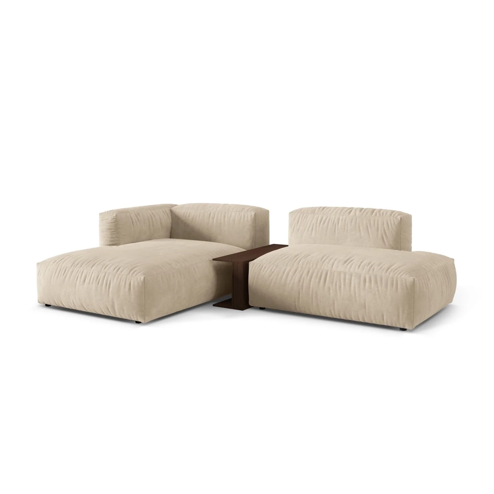 Martina modulares Ecksofa, Linke Seite, aus Samt, Cord oder Strukturstoff, 285x176 cm - Image 3