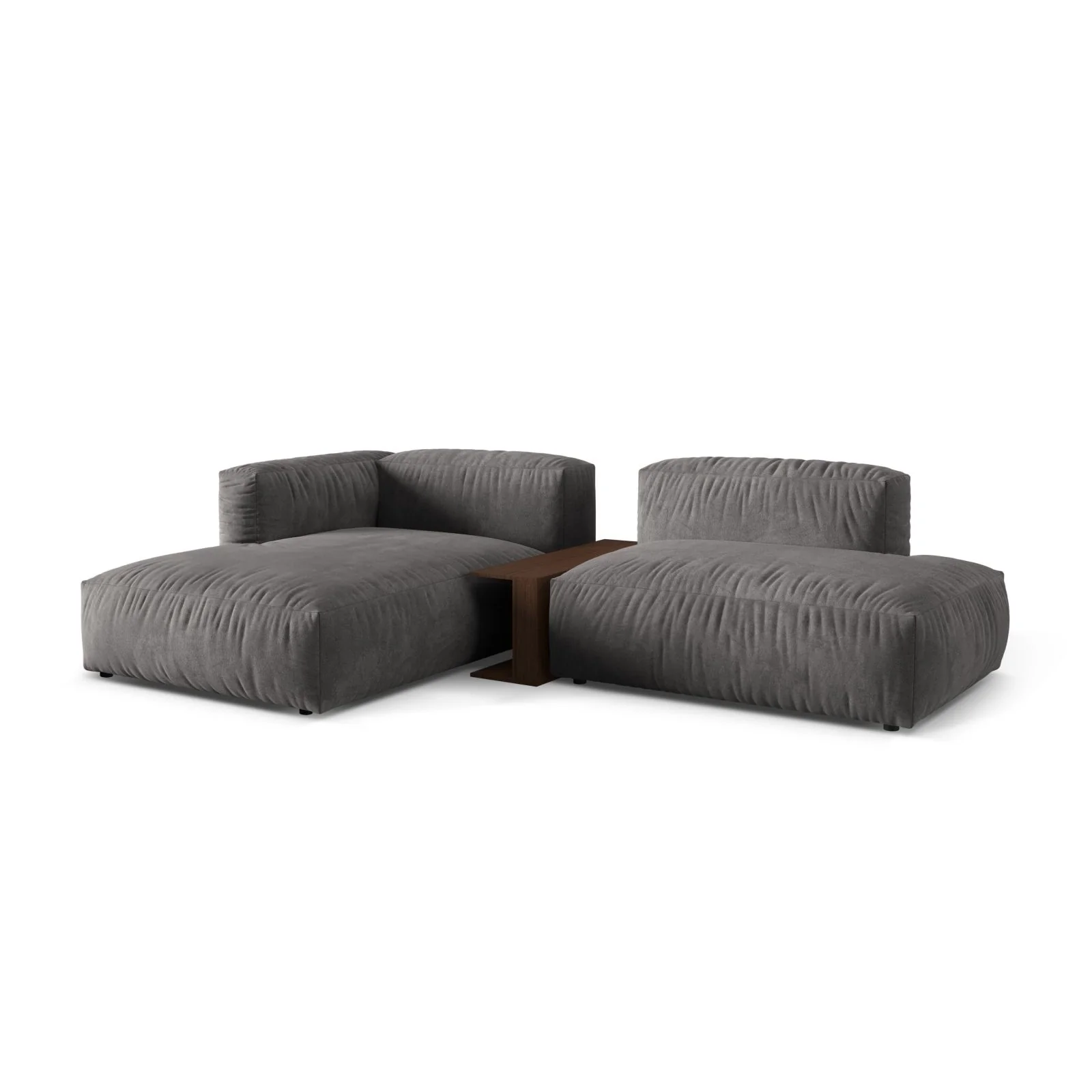 Martina modulares Ecksofa, Linke Seite, aus Samt, Cord oder Strukturstoff, 285x176 cm - Image 33