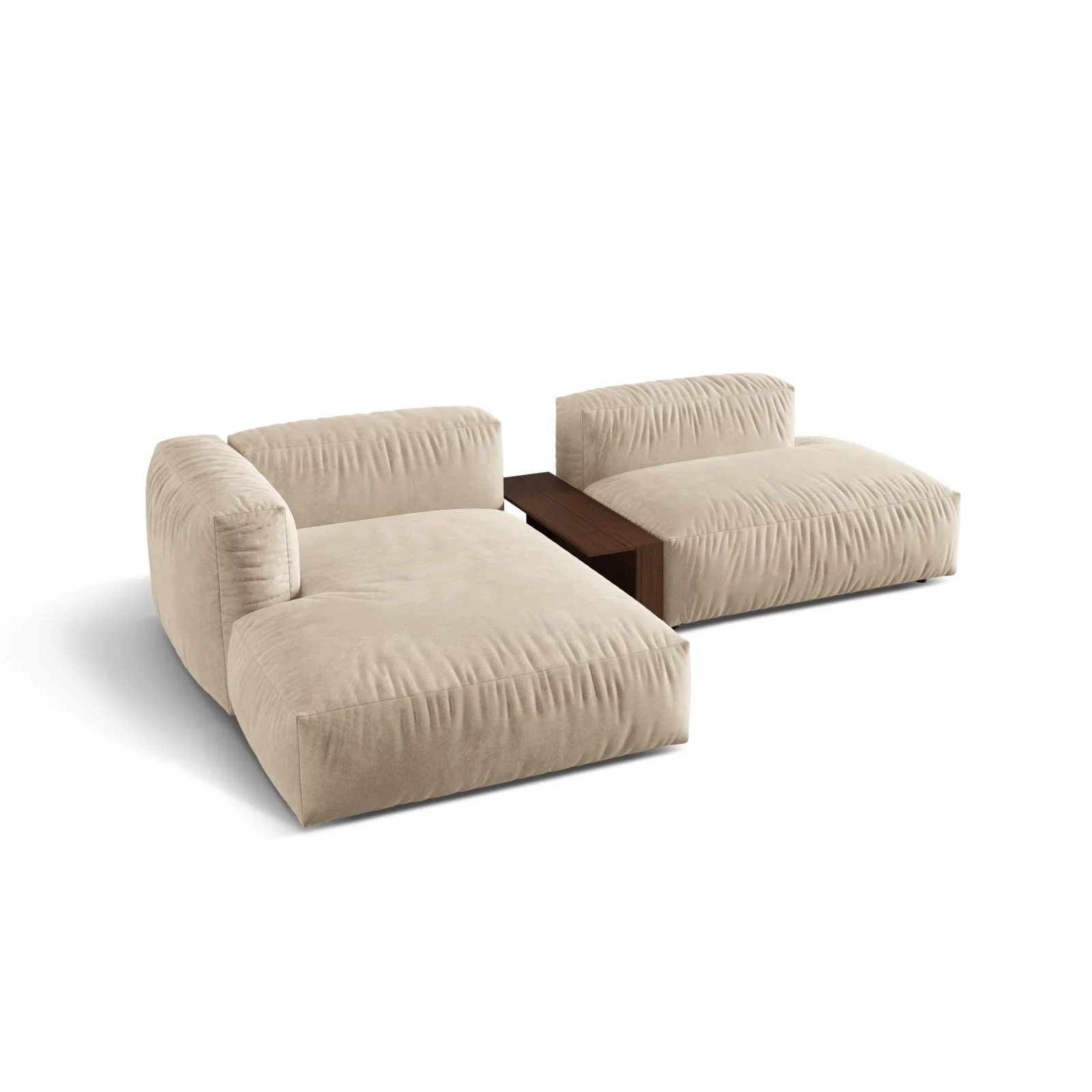 Martina modulares Ecksofa, Linke Seite, aus Samt, Cord oder Strukturstoff, 285x176 cm - Image 4