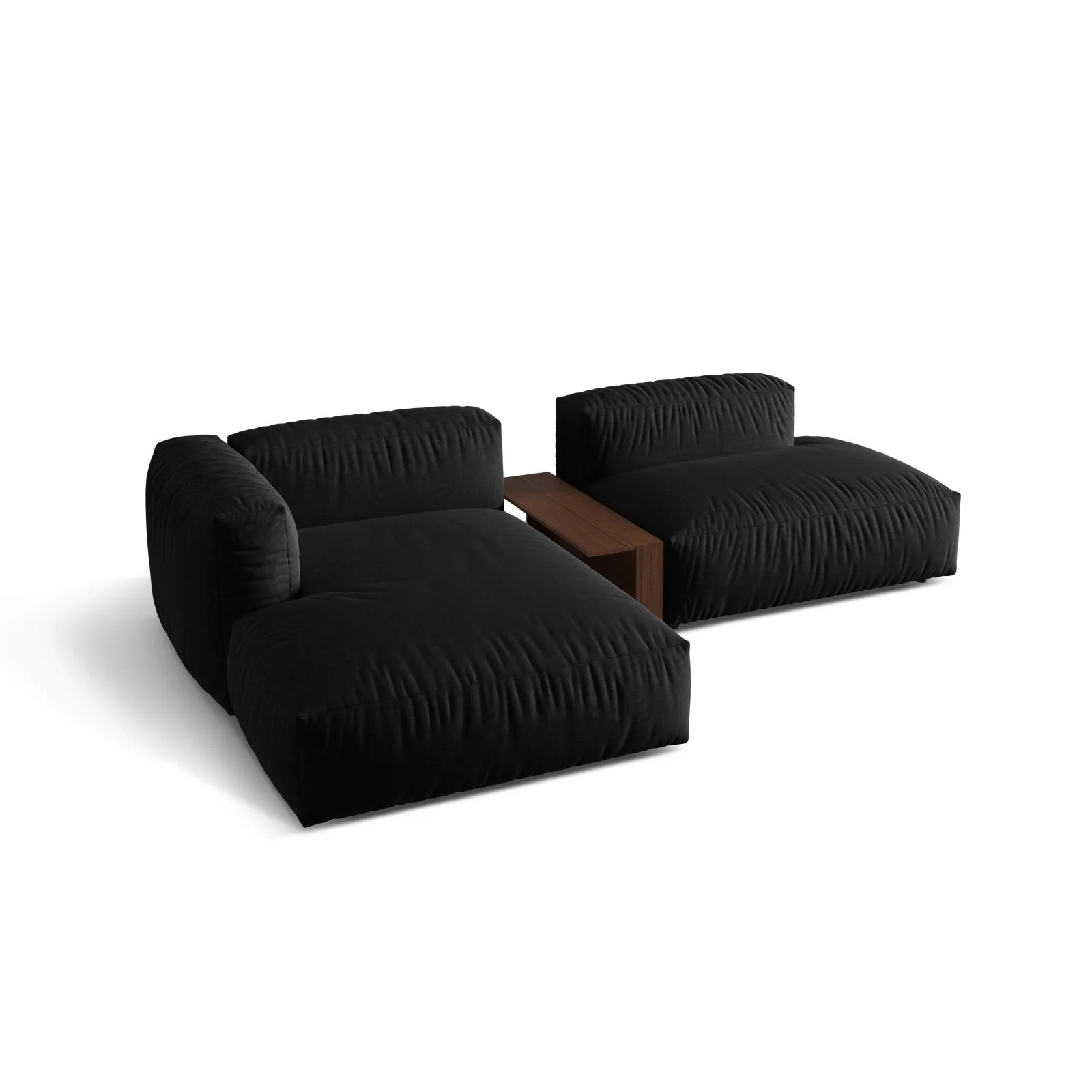 Martina modulares Ecksofa, Linke Seite, aus Samt, Cord oder Strukturstoff, 285x176 cm - Image 57
