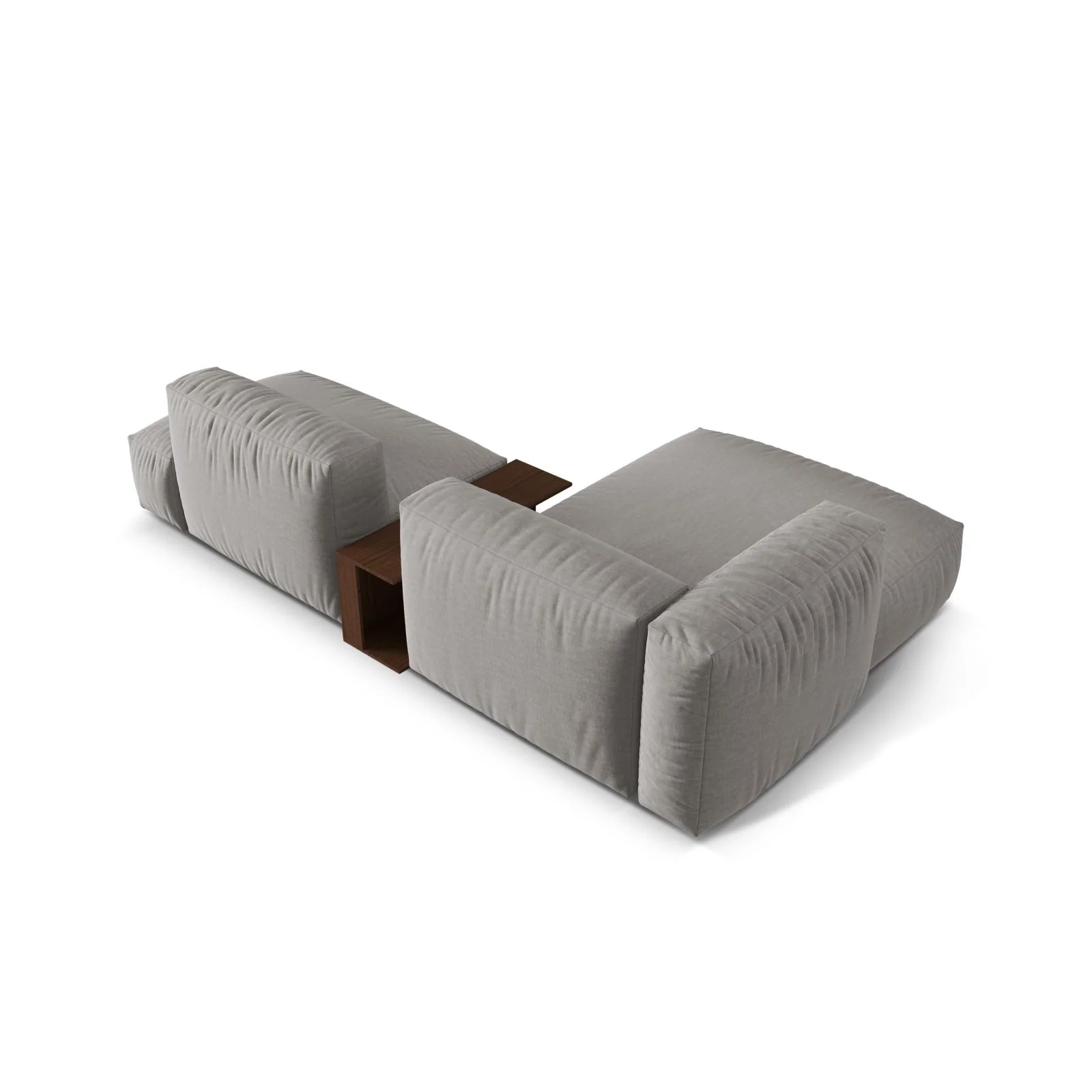 Martina modulares Ecksofa, Linke Seite, aus Samt, Cord oder Strukturstoff, 285x176 cm - Image 64