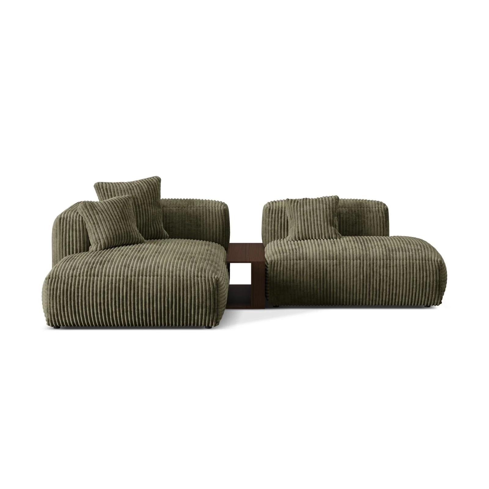 Martina modulares Ecksofa, Linke Seite, aus Samt, Cord oder Strukturstoff, 285x176 cm - Image 90