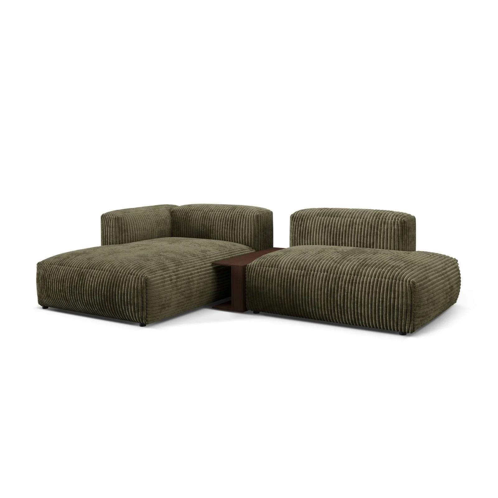 Martina modulares Ecksofa, Linke Seite, aus Samt, Cord oder Strukturstoff, 285x176 cm - Image 92
