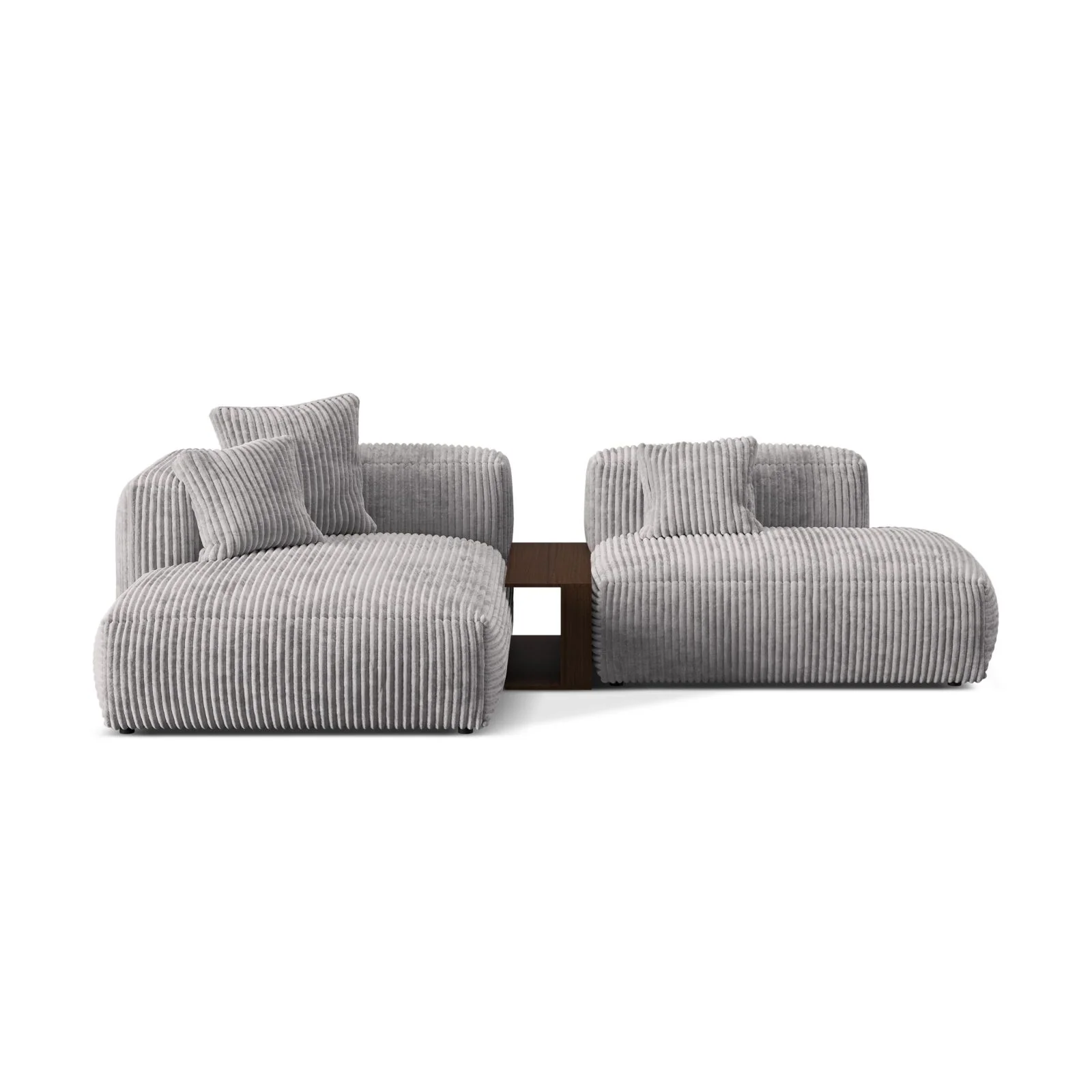 Martina modulares Ecksofa, Linke Seite, aus Samt, Cord oder Strukturstoff, 285x176 cm - Image 96