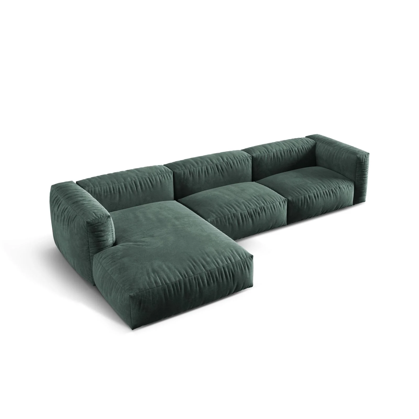 Martina modulares Ecksofa, Linke Seite, Sitztiefe 76 cm, aus Samt, Cord, Boucle oder Strukturstoff, 330x176 cm - Image 22