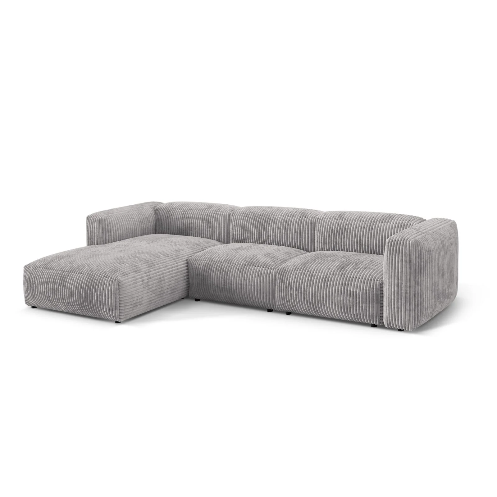 Martina modulares Ecksofa, Linke Seite, Sitztiefe 76 cm, aus Samt, Cord, Boucle oder Strukturstoff, 330x176 cm - Image 99