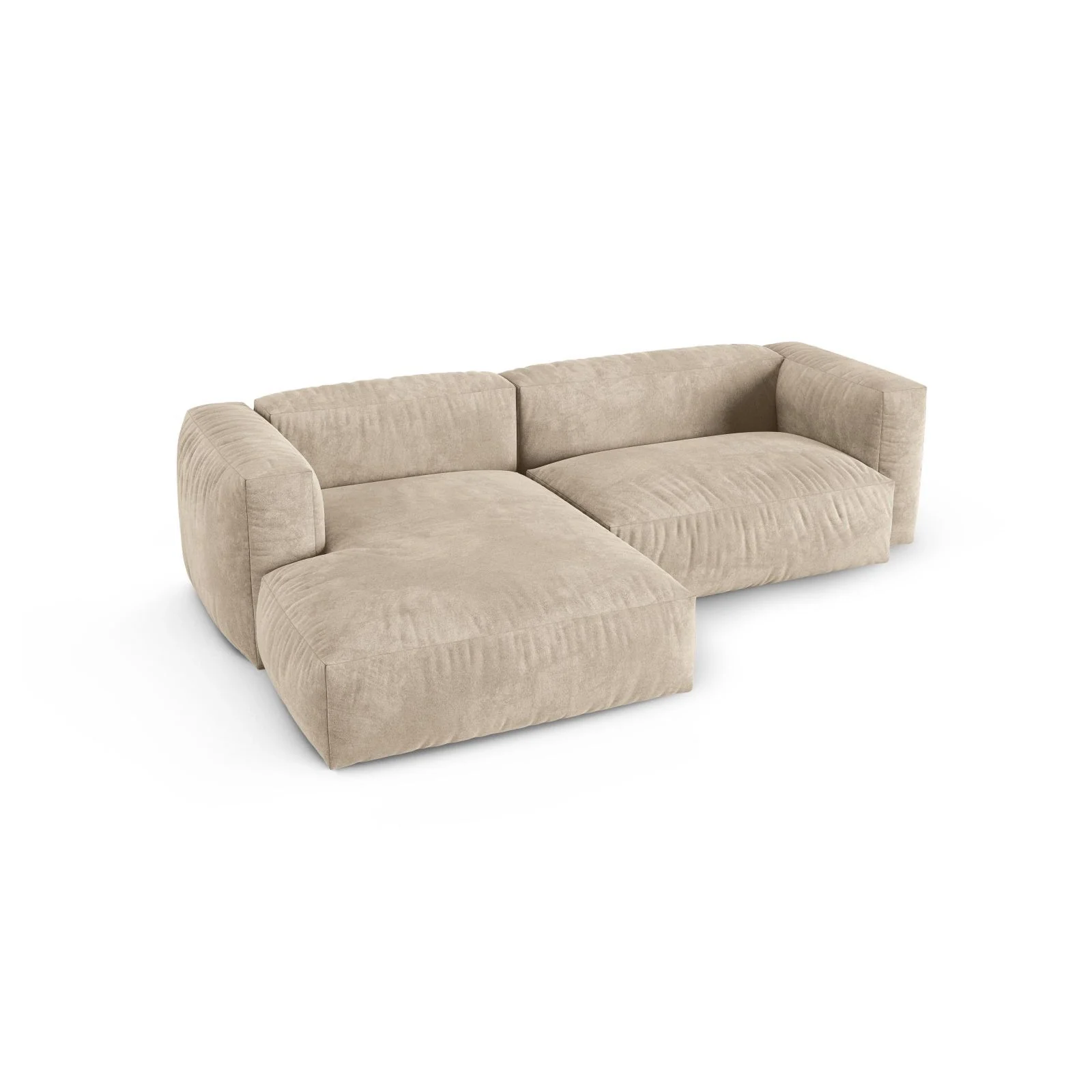 Martina modulares Ecksofa, Linke Seite, Sitztiefe 90 cm, aus Samt, Cord, Boucle oder Strukturstoff, 280x176 cm - Image 4