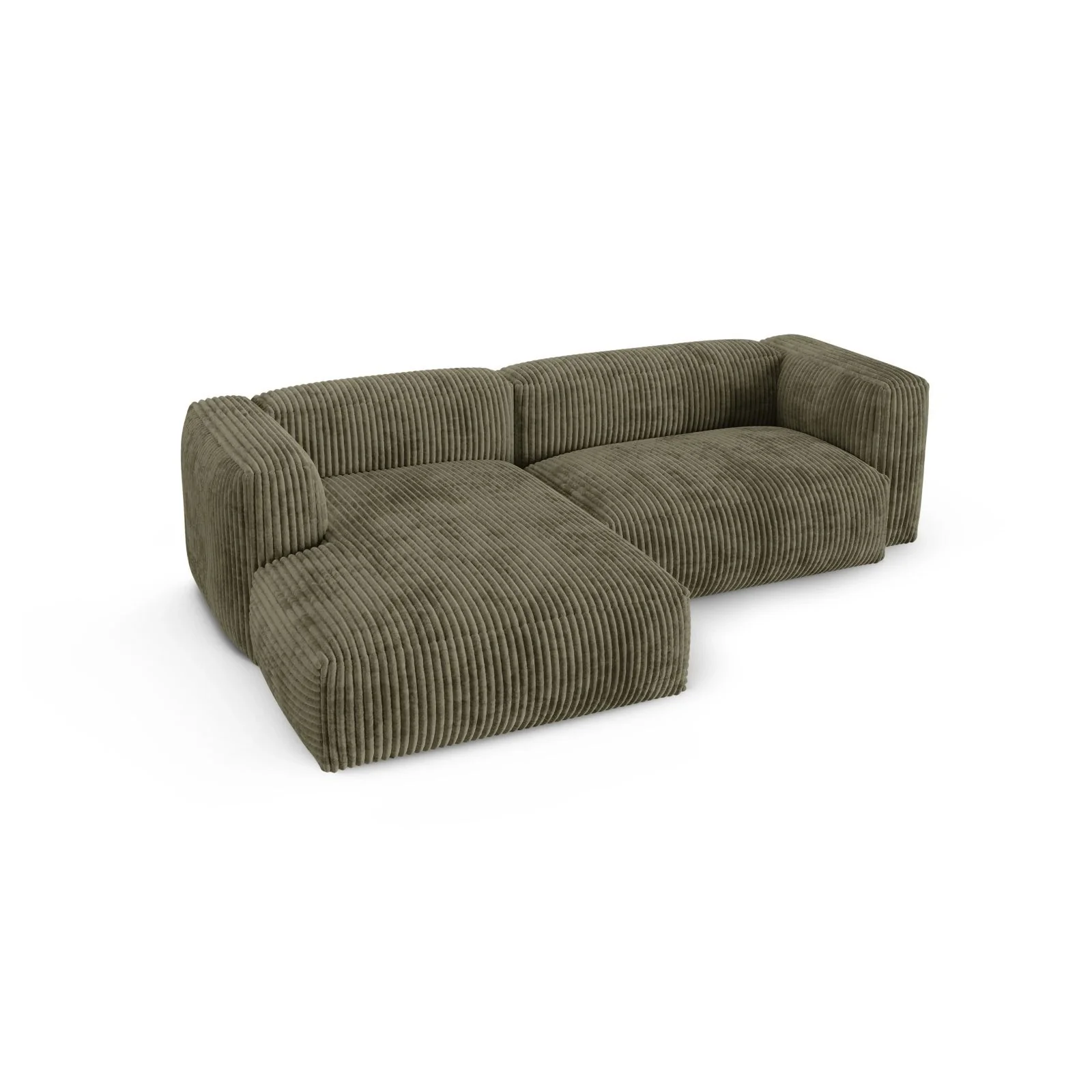 Martina modulares Ecksofa, Linke Seite, Sitztiefe 90 cm, aus Samt, Cord, Boucle oder Strukturstoff, 280x176 cm - Image 94
