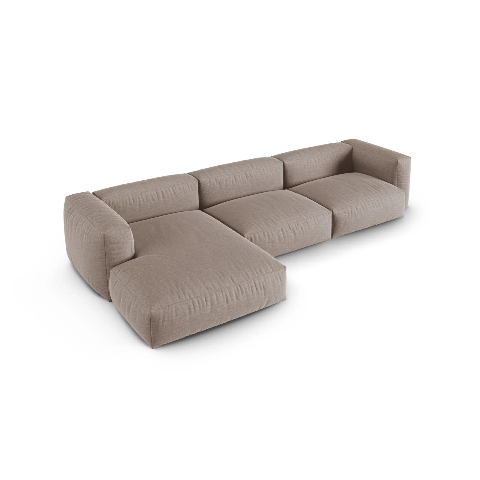 Martina modulares Ecksofa, Linke Seite, Sitztiefe 90 cm, aus Samt, Cord, Boucle oder Strukturstoff, 330x176 cm - Image 76