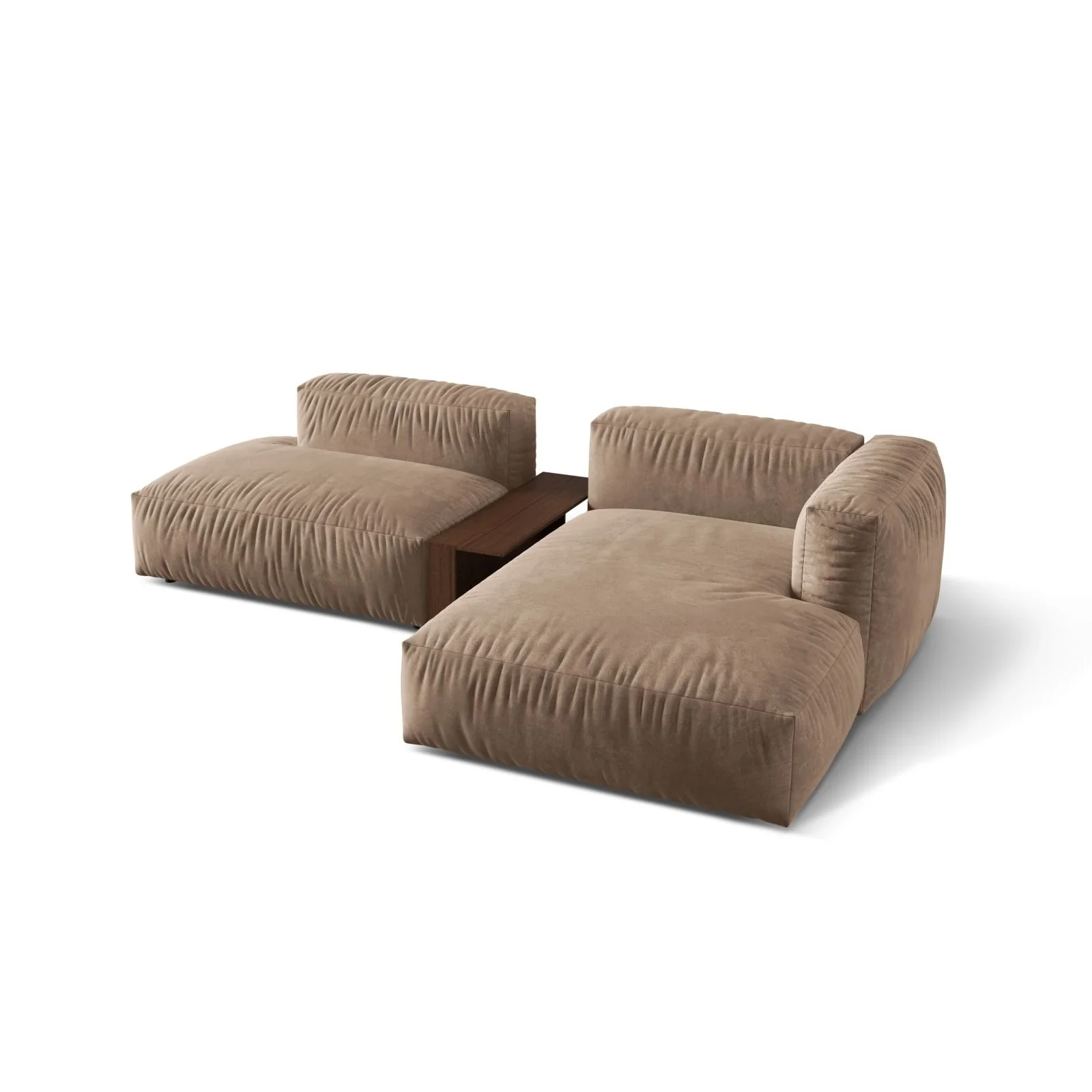 Martina modulares Ecksofa, Rechte Seite, aus Samt, Cord oder Strukturstoff, 285x176 cm - Image 10