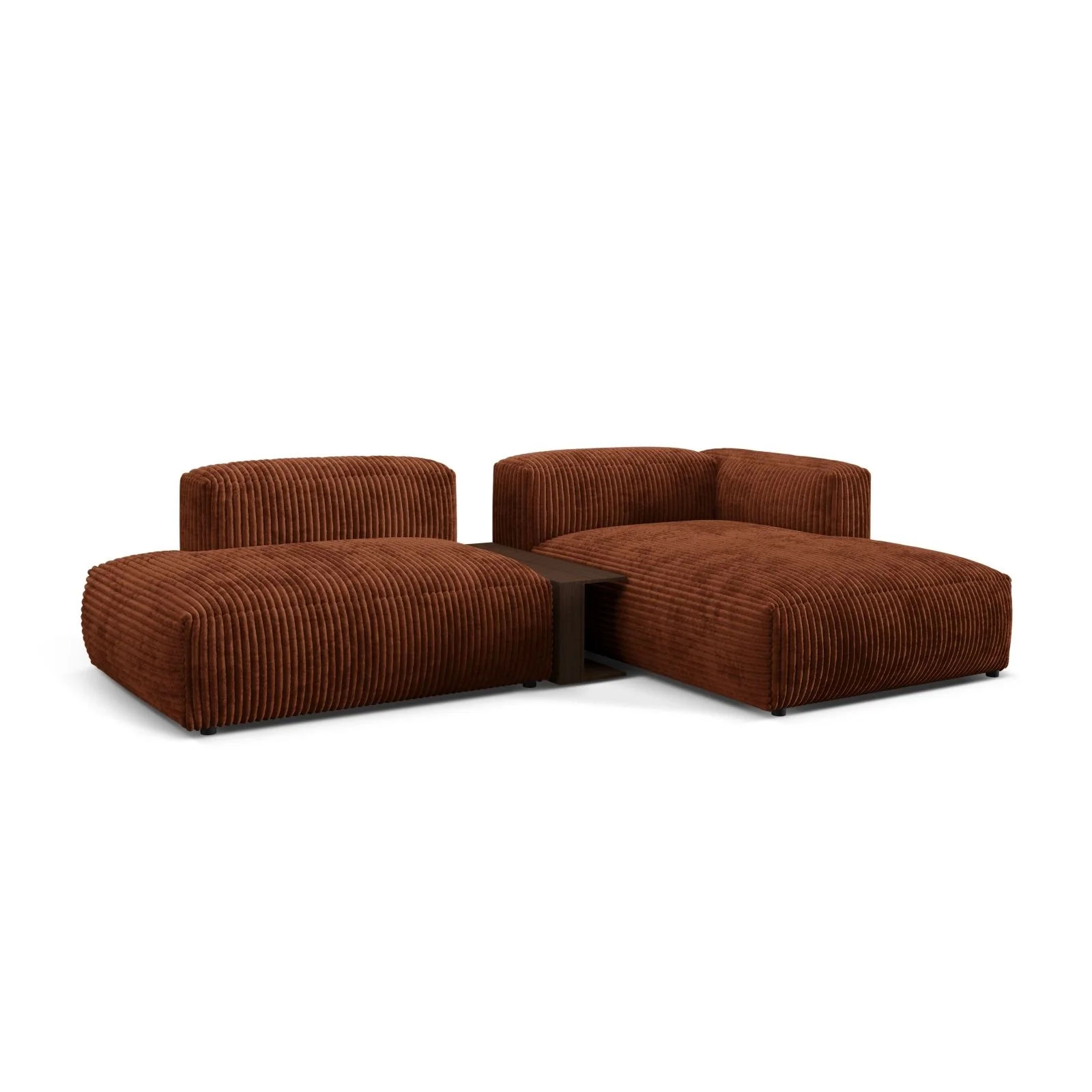 Martina modulares Ecksofa, Rechte Seite, aus Samt, Cord oder Strukturstoff, 285x176 cm - Image 105