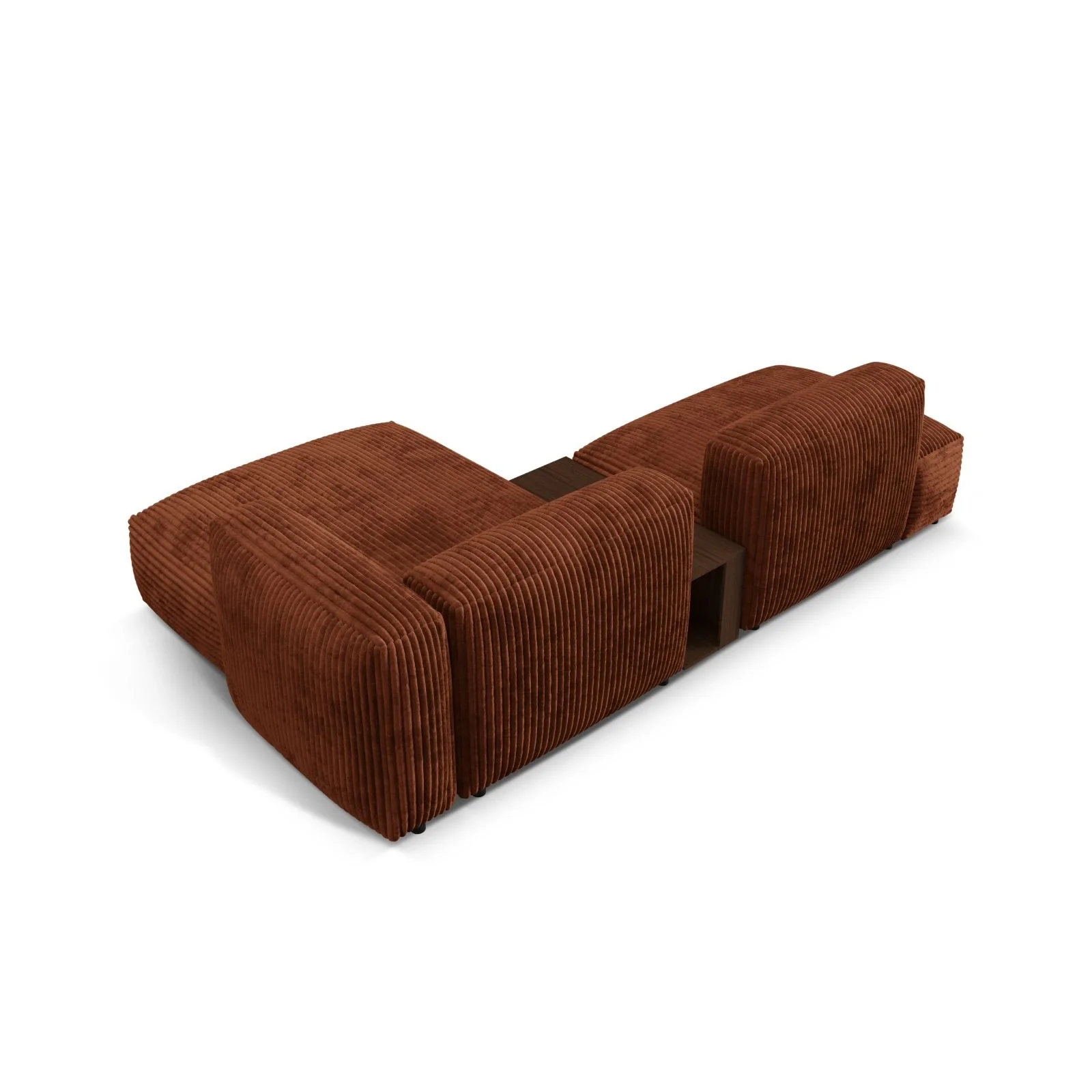 Martina modulares Ecksofa, Rechte Seite, aus Samt, Cord oder Strukturstoff, 285x176 cm - Image 107