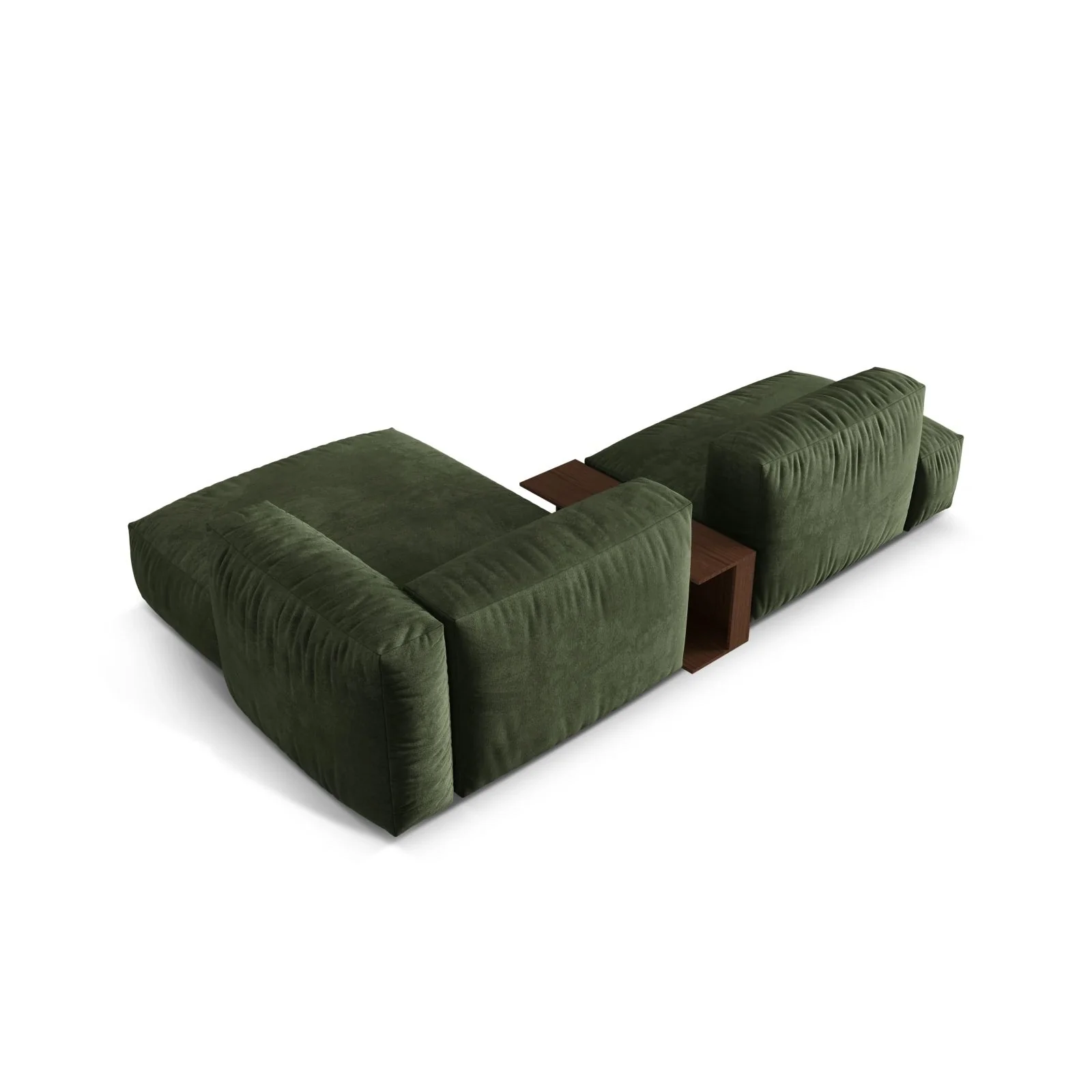 Martina modulares Ecksofa, Rechte Seite, aus Samt, Cord oder Strukturstoff, 285x176 cm - Image 17