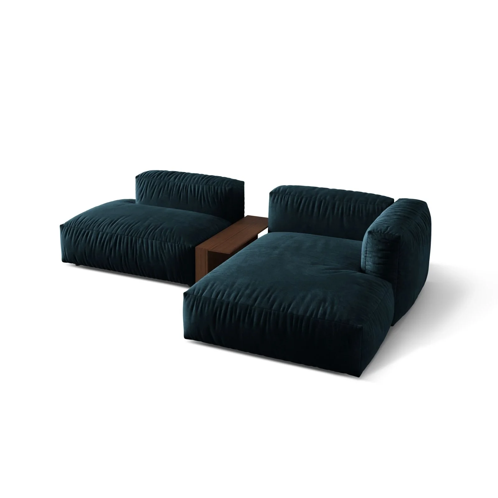 Martina modulares Ecksofa, Rechte Seite, aus Samt, Cord oder Strukturstoff, 285x176 cm - Image 28