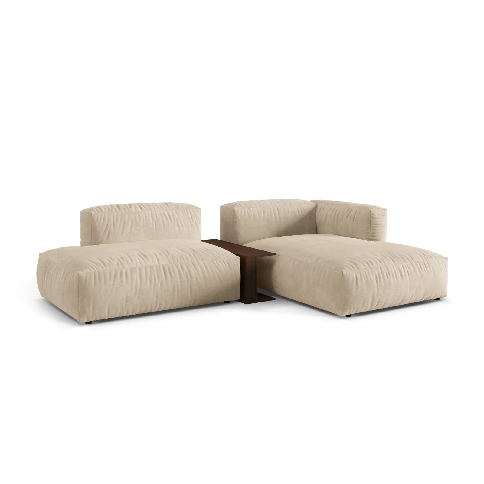 Martina modulares Ecksofa, Rechte Seite, aus Samt, Cord oder Strukturstoff, 285x176 cm - Image 3