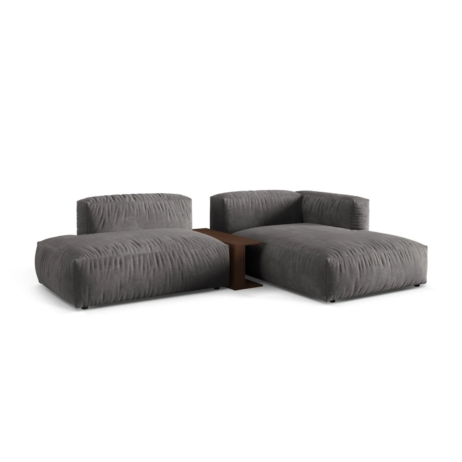 Martina modulares Ecksofa, Rechte Seite, aus Samt, Cord oder Strukturstoff, 285x176 cm - Image 33