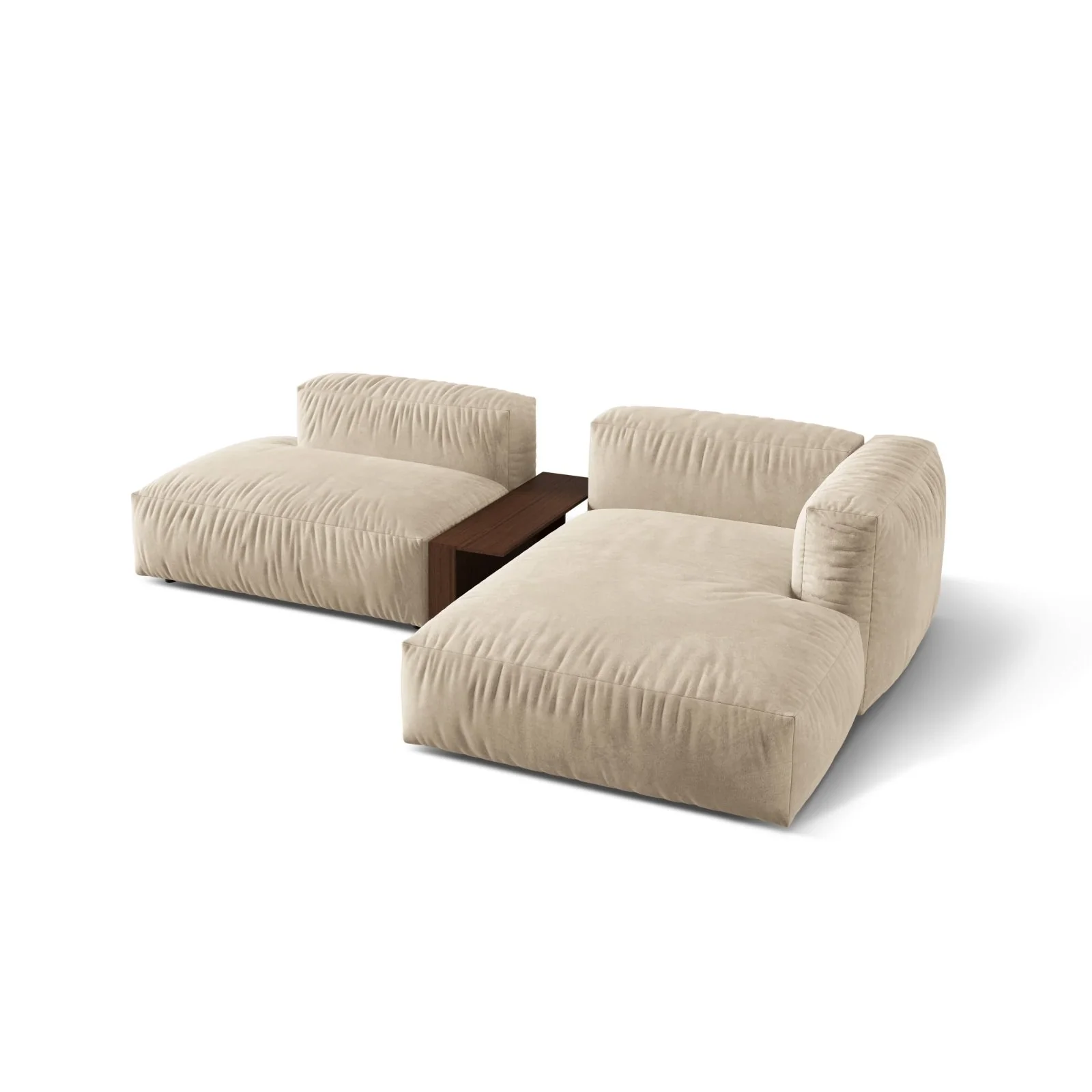 Martina modulares Ecksofa, Rechte Seite, aus Samt, Cord oder Strukturstoff, 285x176 cm - Image 4