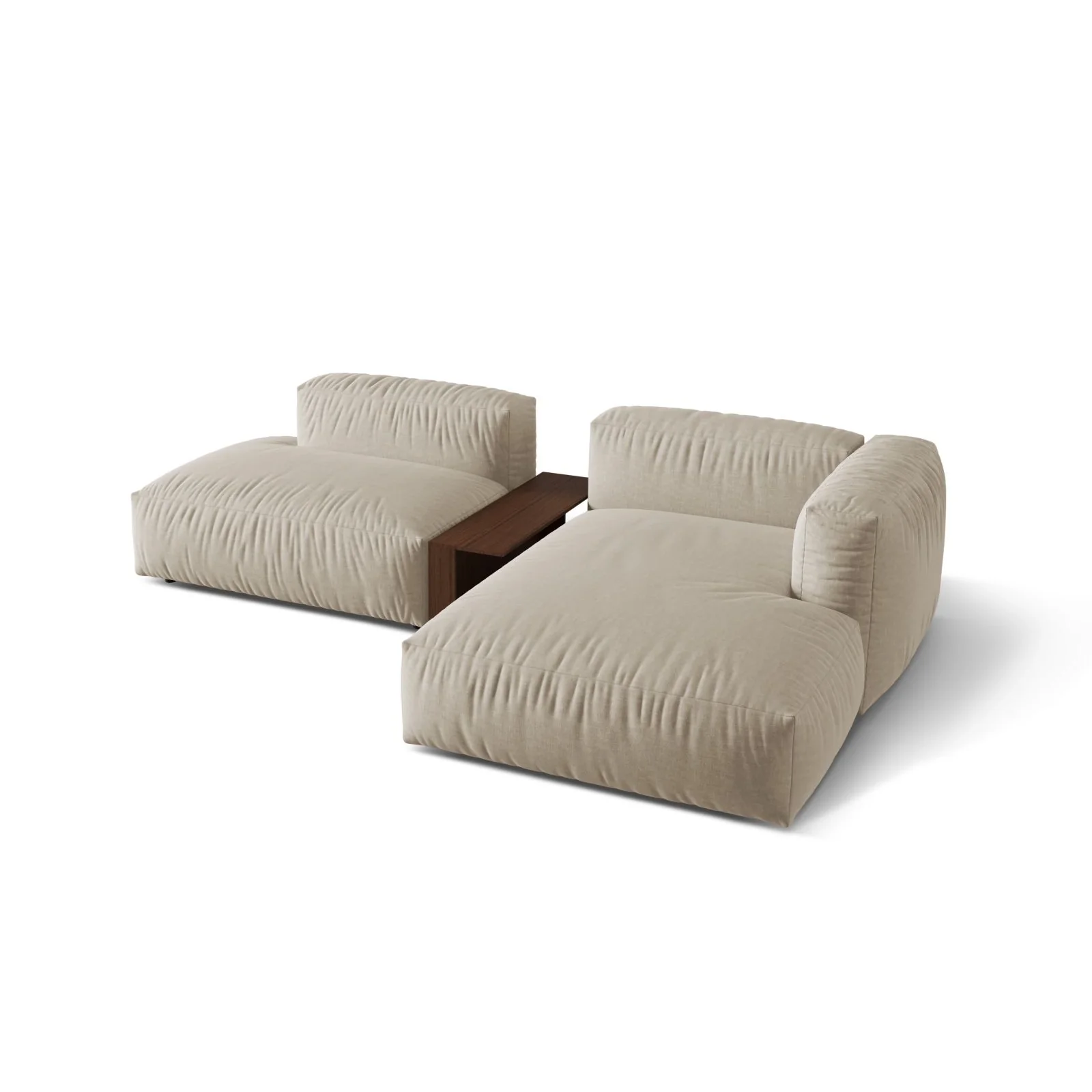 Martina modulares Ecksofa, Rechte Seite, aus Samt, Cord oder Strukturstoff, 285x176 cm - Image 40