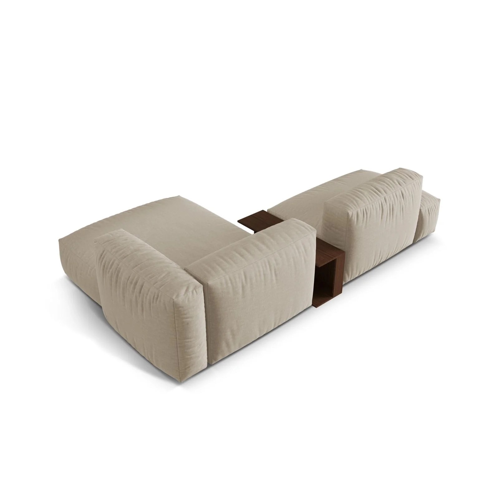 Martina modulares Ecksofa, Rechte Seite, aus Samt, Cord oder Strukturstoff, 285x176 cm - Image 41