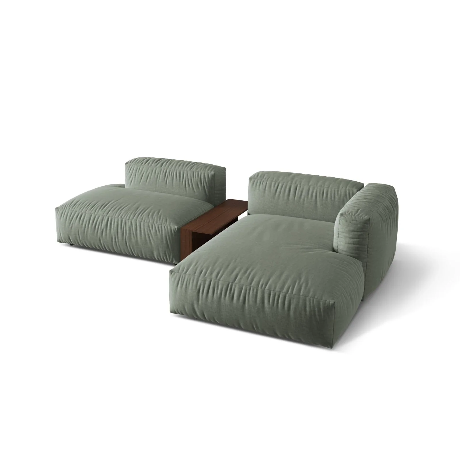 Martina modulares Ecksofa, Rechte Seite, aus Samt, Cord oder Strukturstoff, 285x176 cm - Image 46