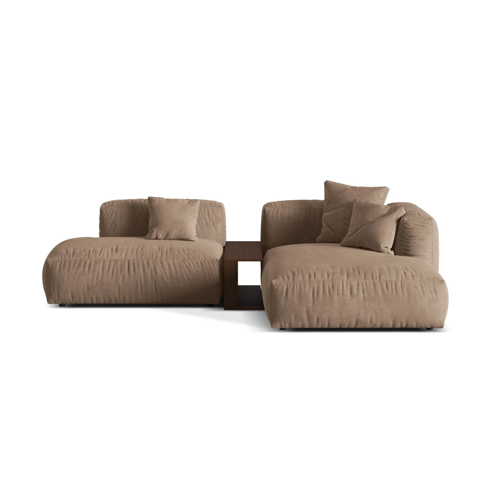 Martina modulares Ecksofa, Rechte Seite, aus Samt, Cord oder Strukturstoff, 285x176 cm - Image 7