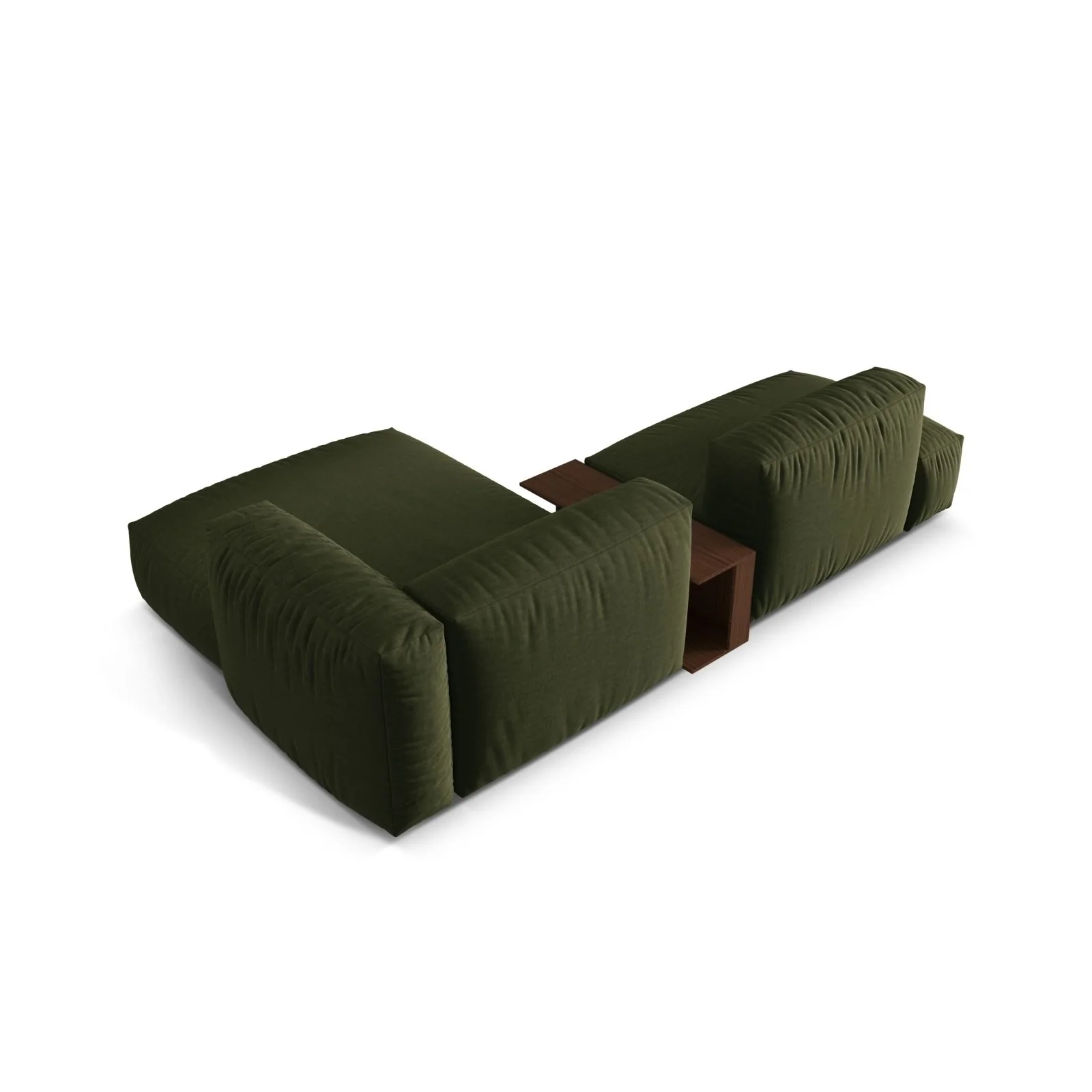 Martina modulares Ecksofa, Rechte Seite, aus Samt, Cord oder Strukturstoff, 285x176 cm - Image 71