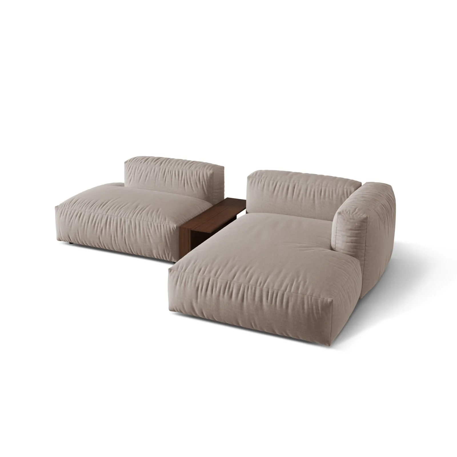 Martina modulares Ecksofa, Rechte Seite, aus Samt, Cord oder Strukturstoff, 285x176 cm - Image 76
