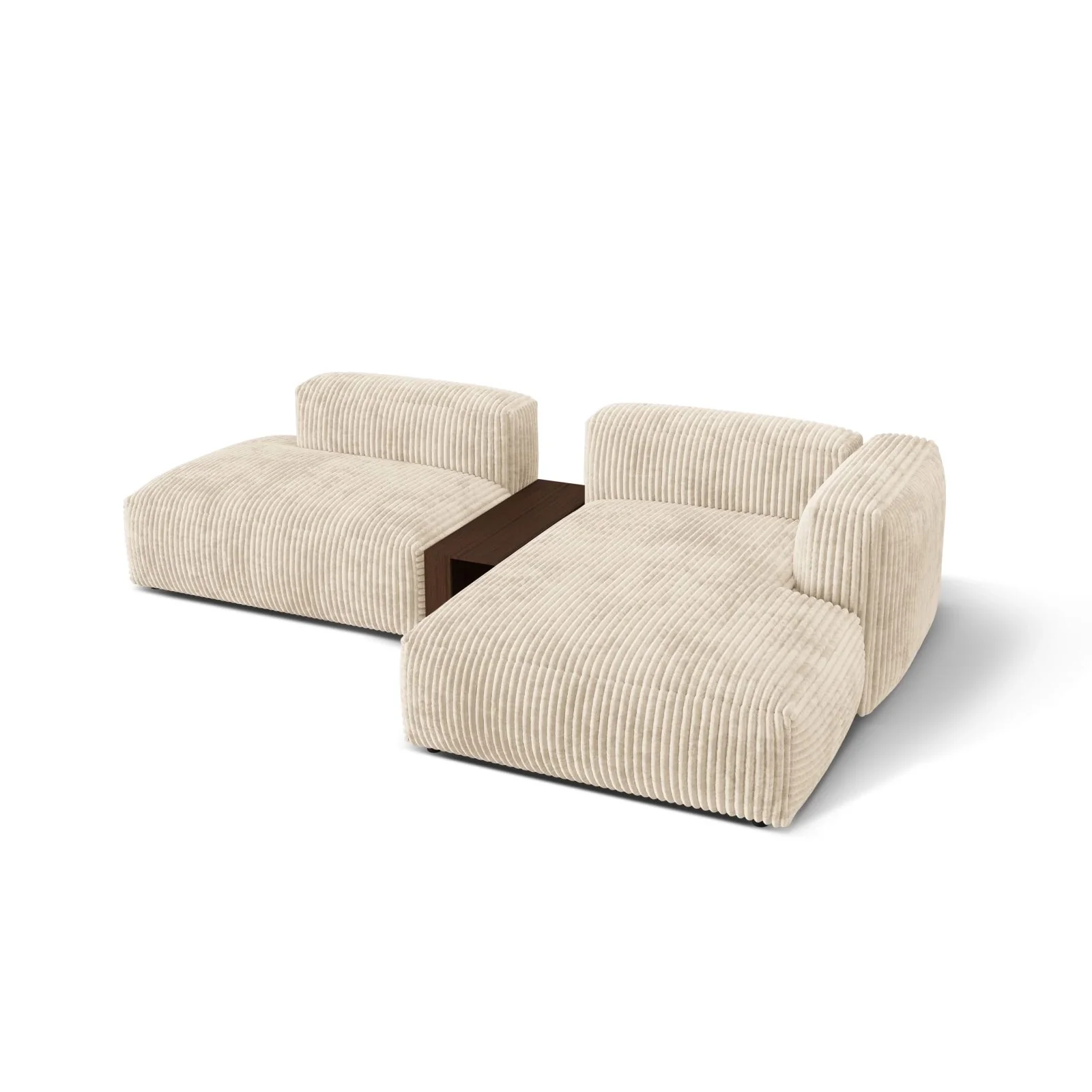 Martina modulares Ecksofa, Rechte Seite, aus Samt, Cord oder Strukturstoff, 285x176 cm - Image 82