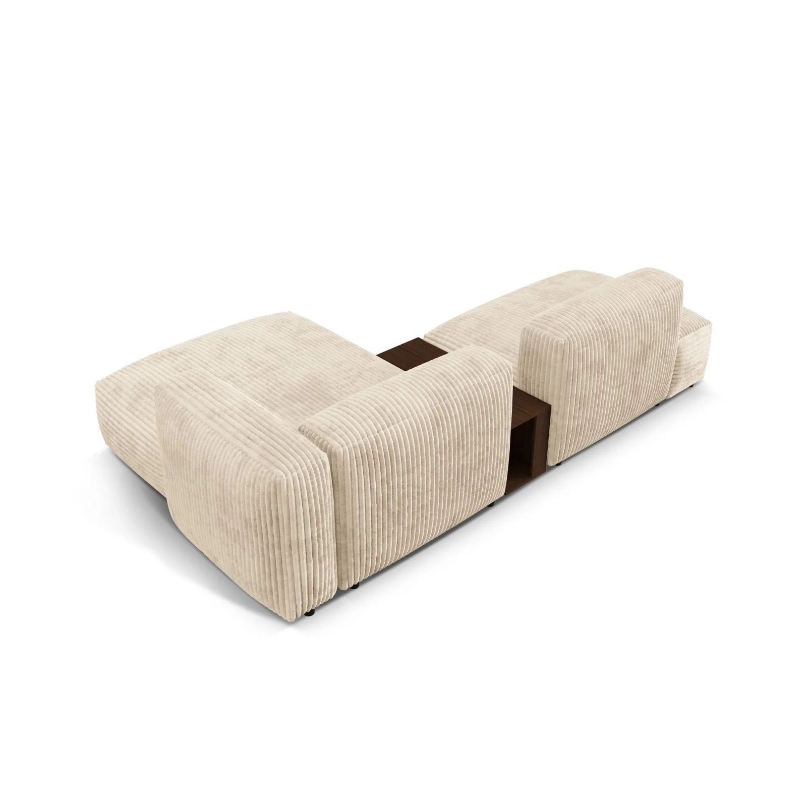 Martina modulares Ecksofa, Rechte Seite, aus Samt, Cord oder Strukturstoff, 285x176 cm - Image 83
