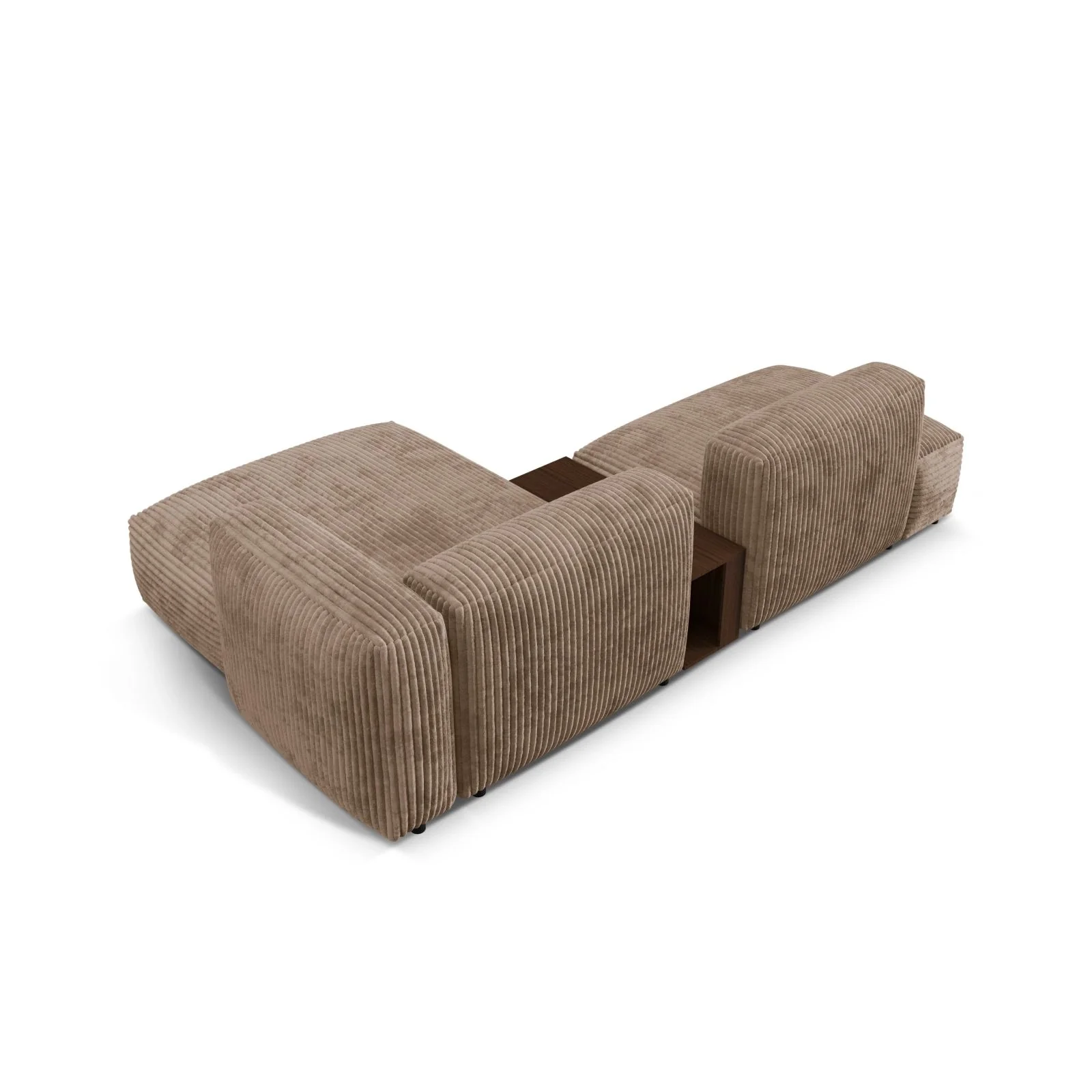 Martina modulares Ecksofa, Rechte Seite, aus Samt, Cord oder Strukturstoff, 285x176 cm - Image 89