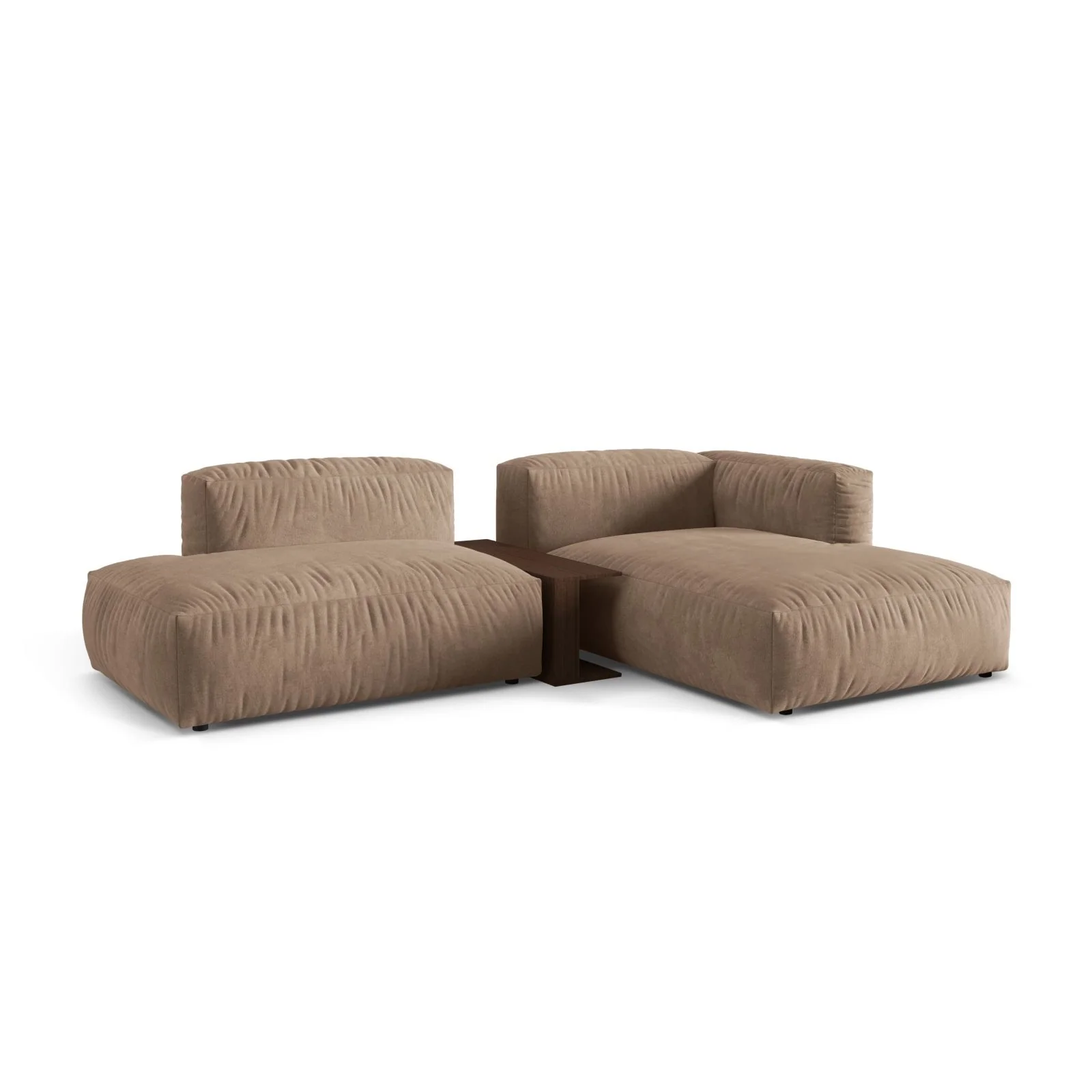 Martina modulares Ecksofa, Rechte Seite, aus Samt, Cord oder Strukturstoff, 285x176 cm - Image 9