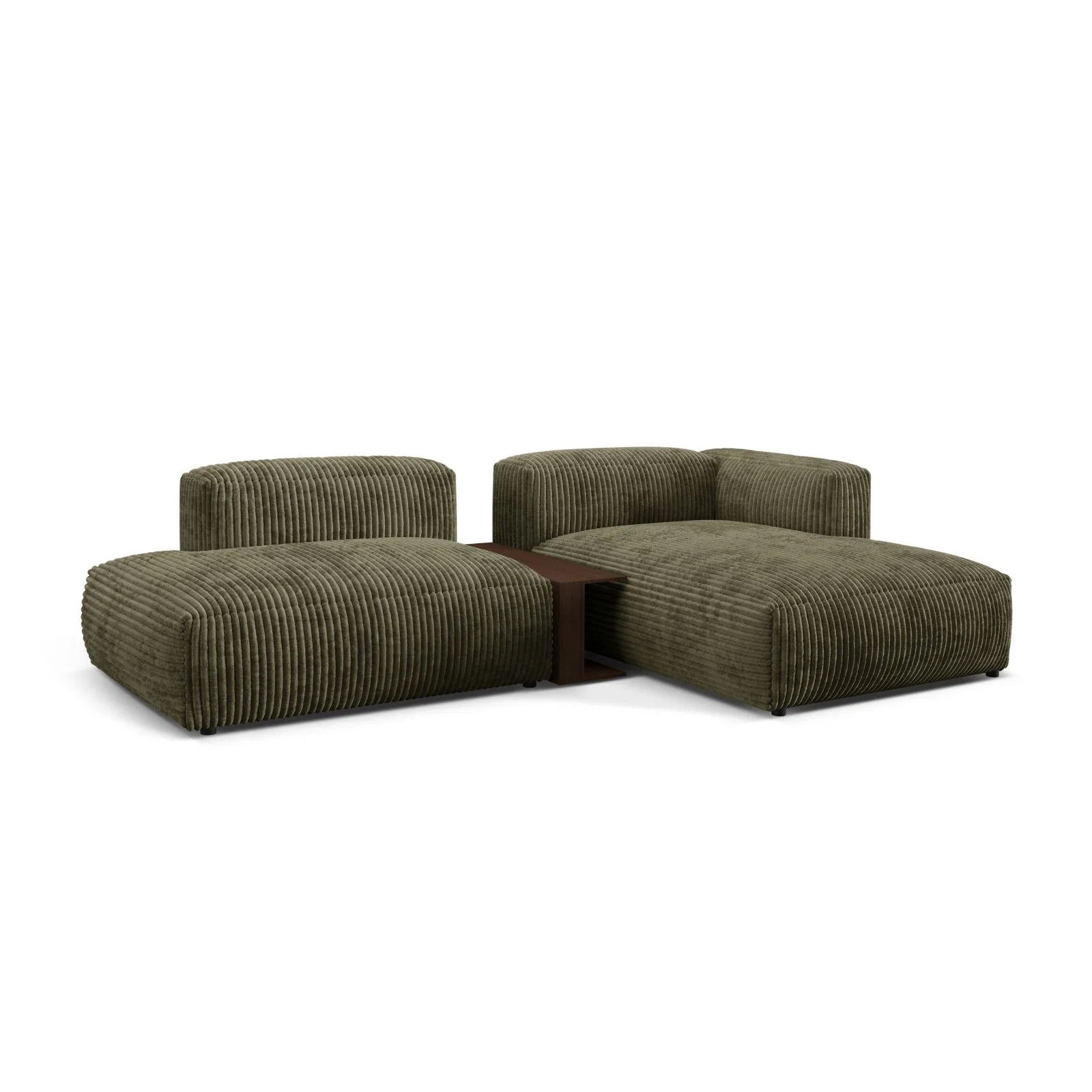 Martina modulares Ecksofa, Rechte Seite, aus Samt, Cord oder Strukturstoff, 285x176 cm - Image 93