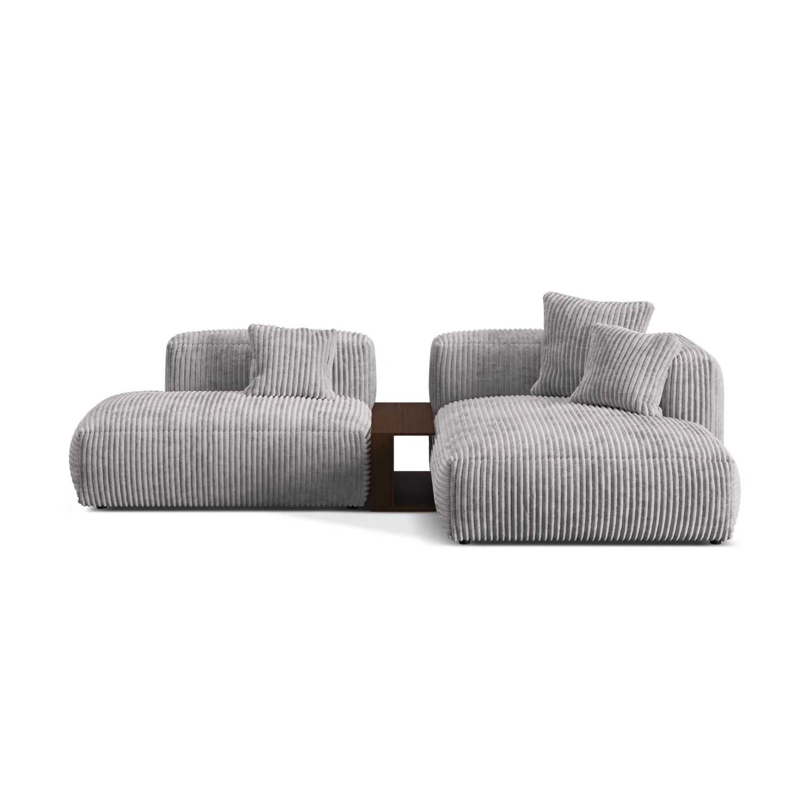 Martina modulares Ecksofa, Rechte Seite, aus Samt, Cord oder Strukturstoff, 285x176 cm - Image 97