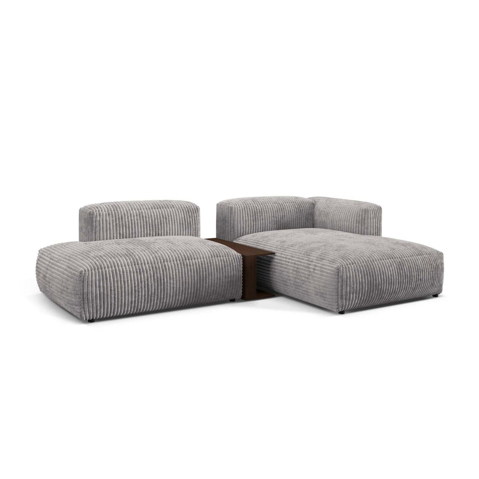 Martina modulares Ecksofa, Rechte Seite, aus Samt, Cord oder Strukturstoff, 285x176 cm - Image 99